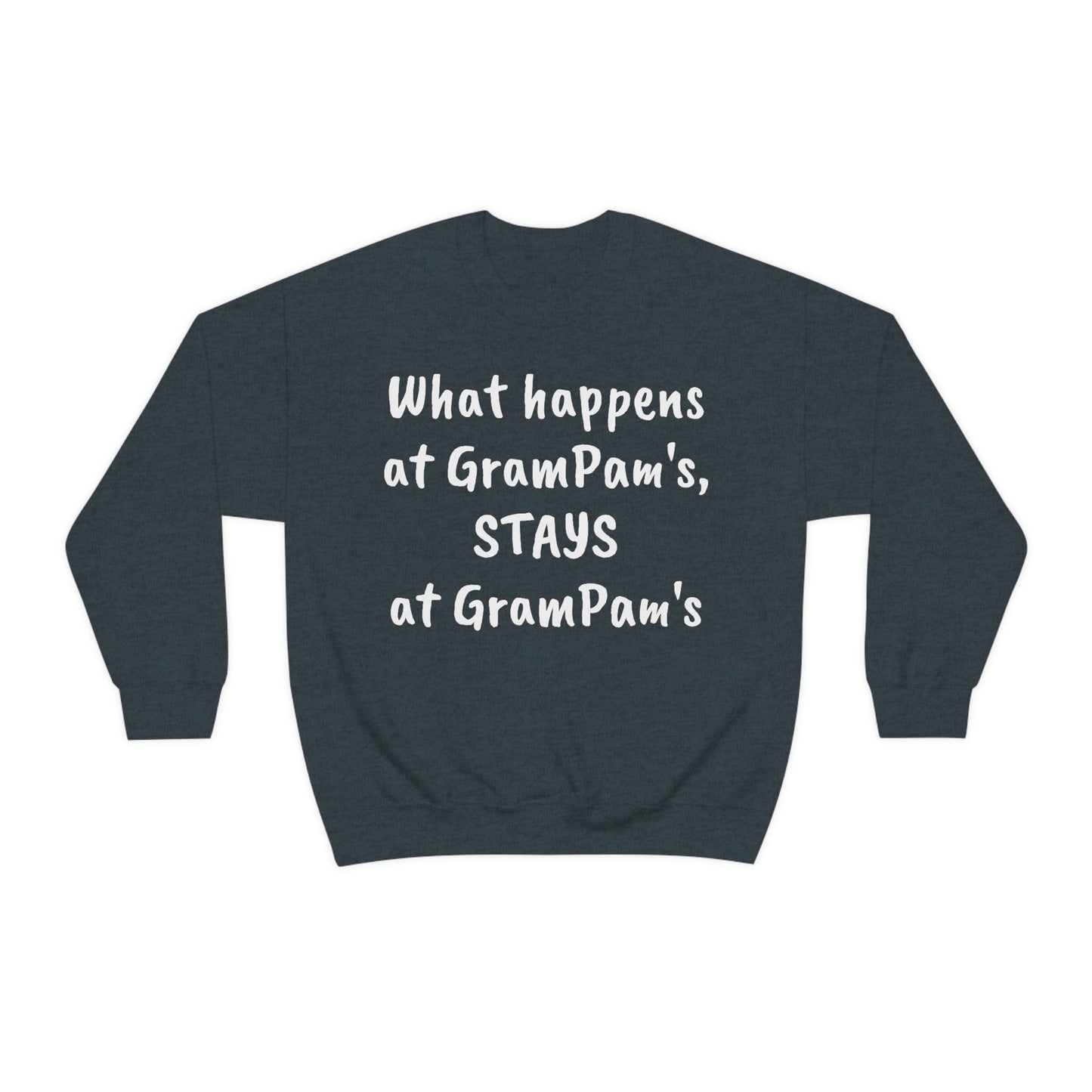 What happens at GramPam's, STAYS at GramPam's - Unisex Heavy Blend™ Crewneck Sweatshirt