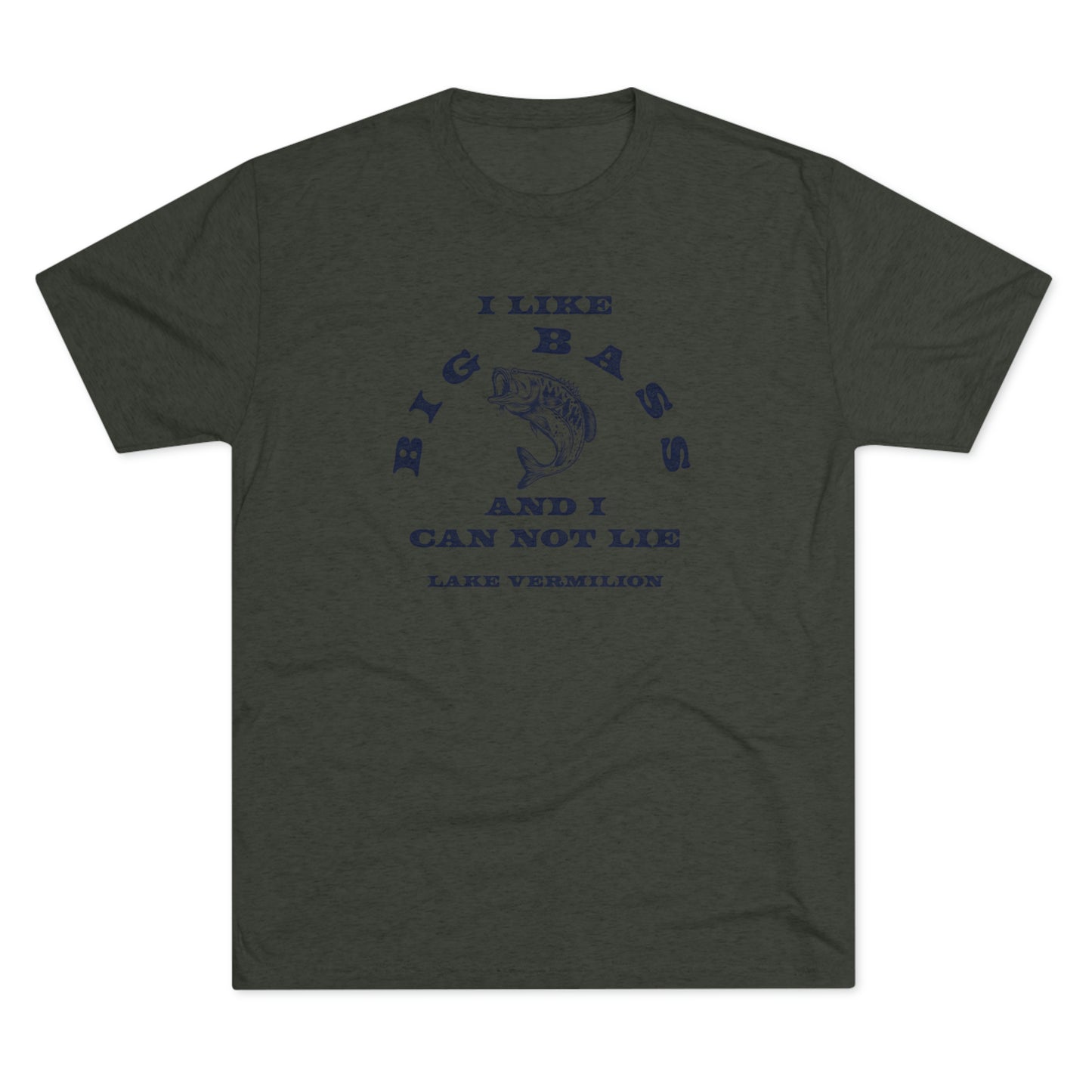 Big Bass - Lake Vermilion - Unisex Tri-Blend Crew Tee