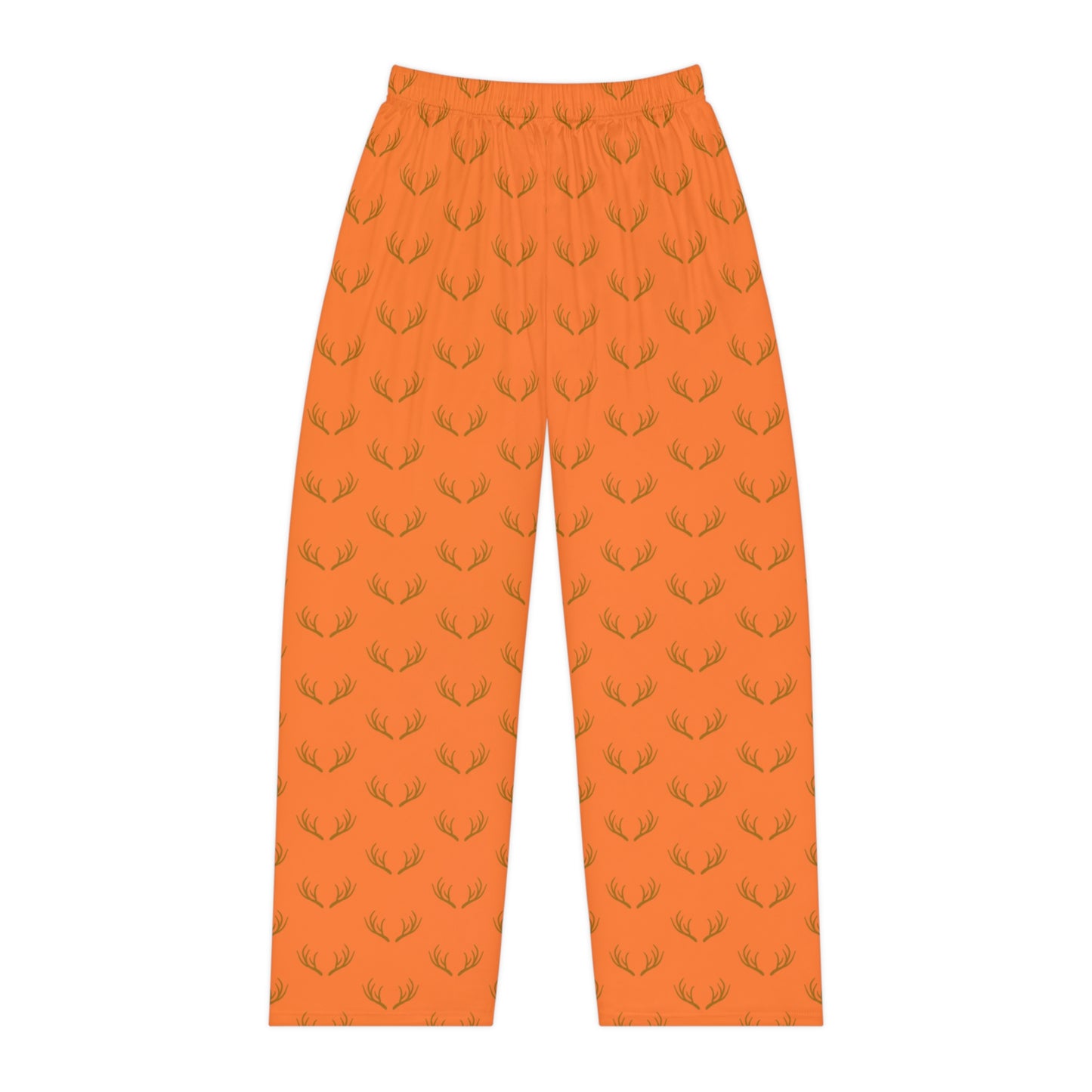 Antlers - Hunting Theme -  Bait - Women's Pajama Pants - Orange
