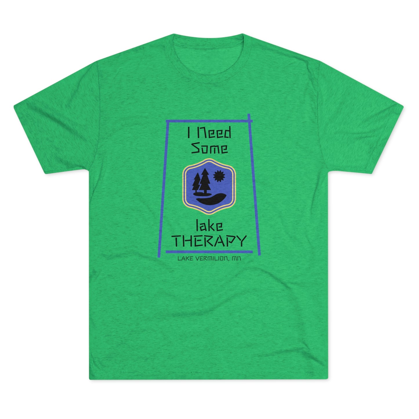 Lake Therapy - Blue Accents - Lake Vermilion - Unisex Tri-Blend Crew Tee