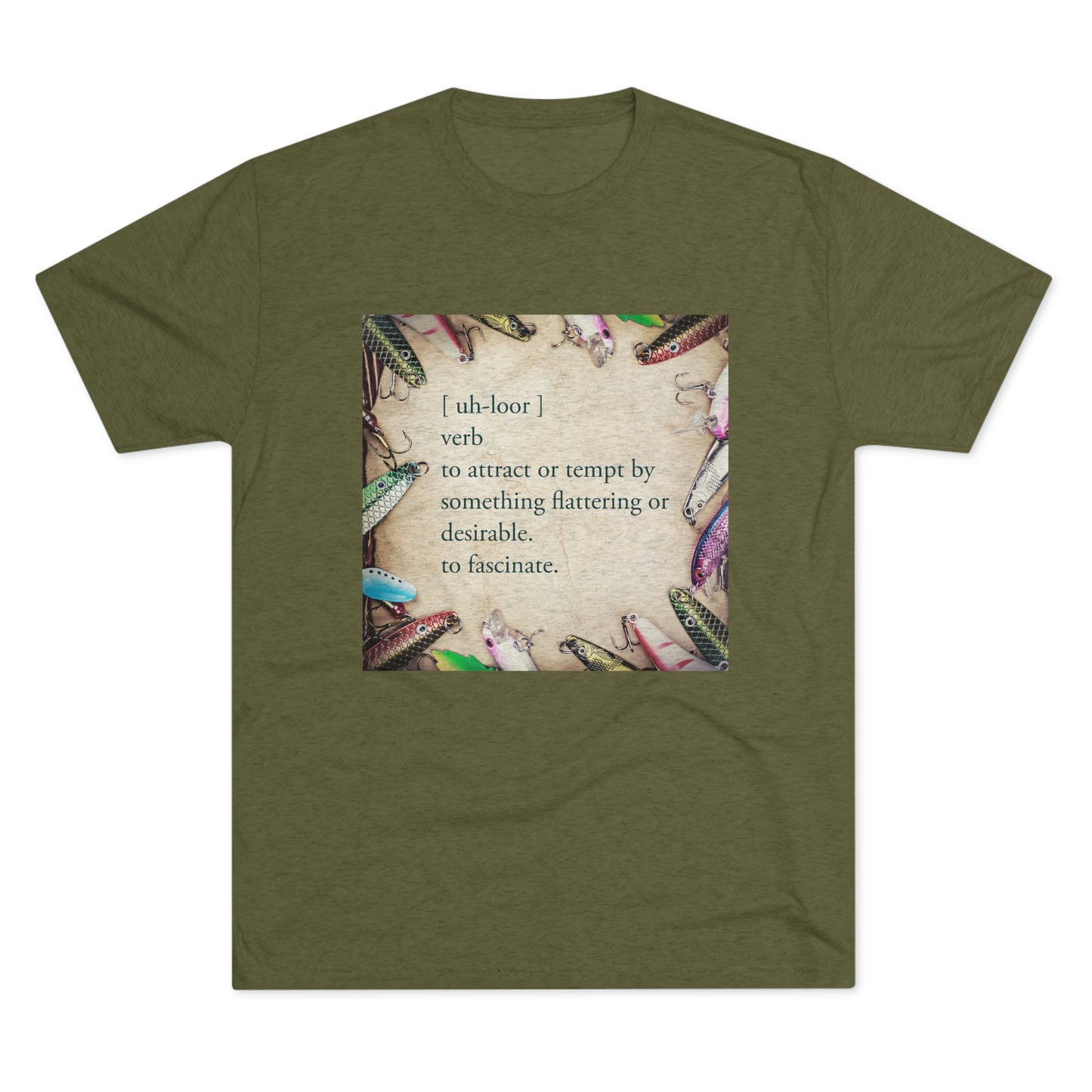Allure - Bait - Fishing - Unisex Tri-Blend Crew Tee