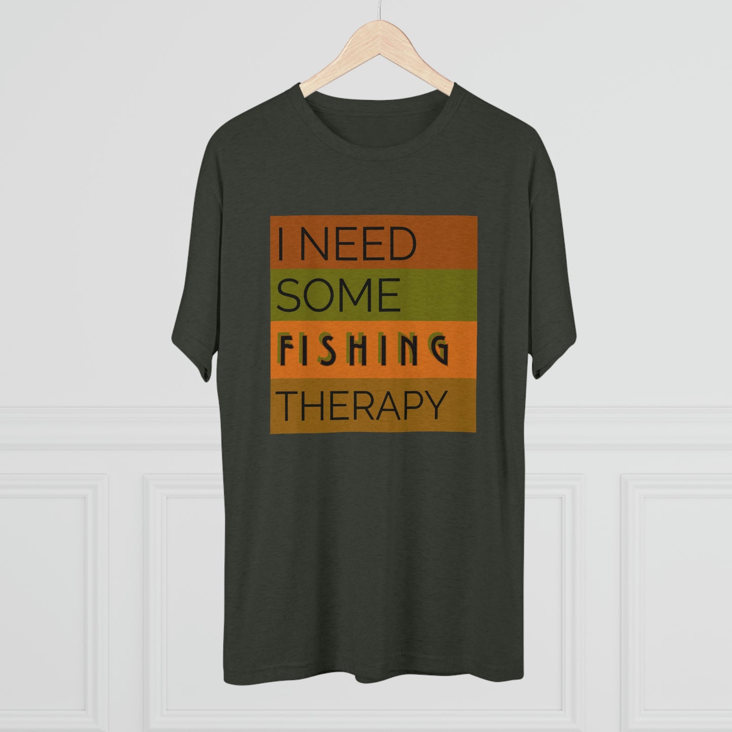 Fishing Therapy -  Unisex Tri-Blend Crew Tee