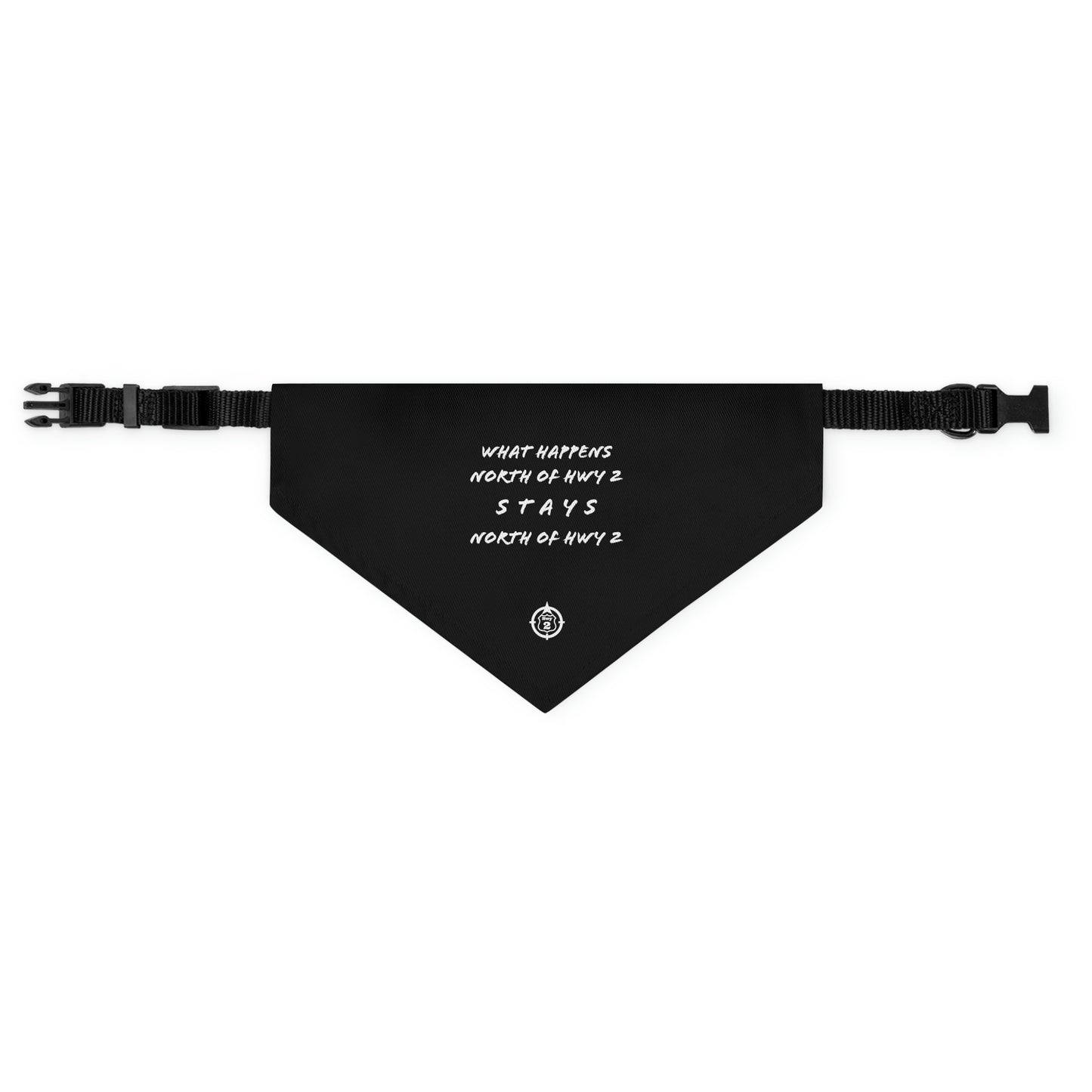 North of Hwy 2 - Pet Bandana Collar - Black