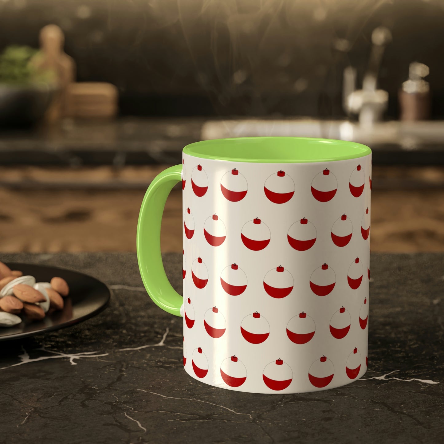 Traditional Red & White Bobber - Colorful Mugs, 11oz