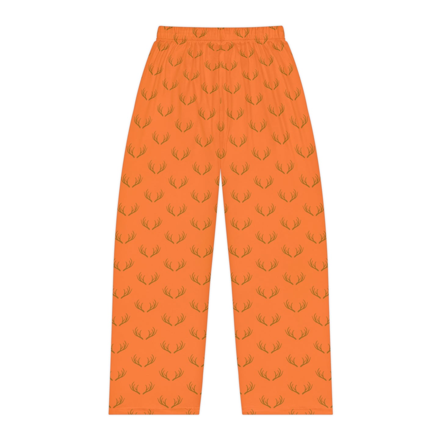 Antlers - Hunting Theme -  Bait - Women's Pajama Pants - Orange