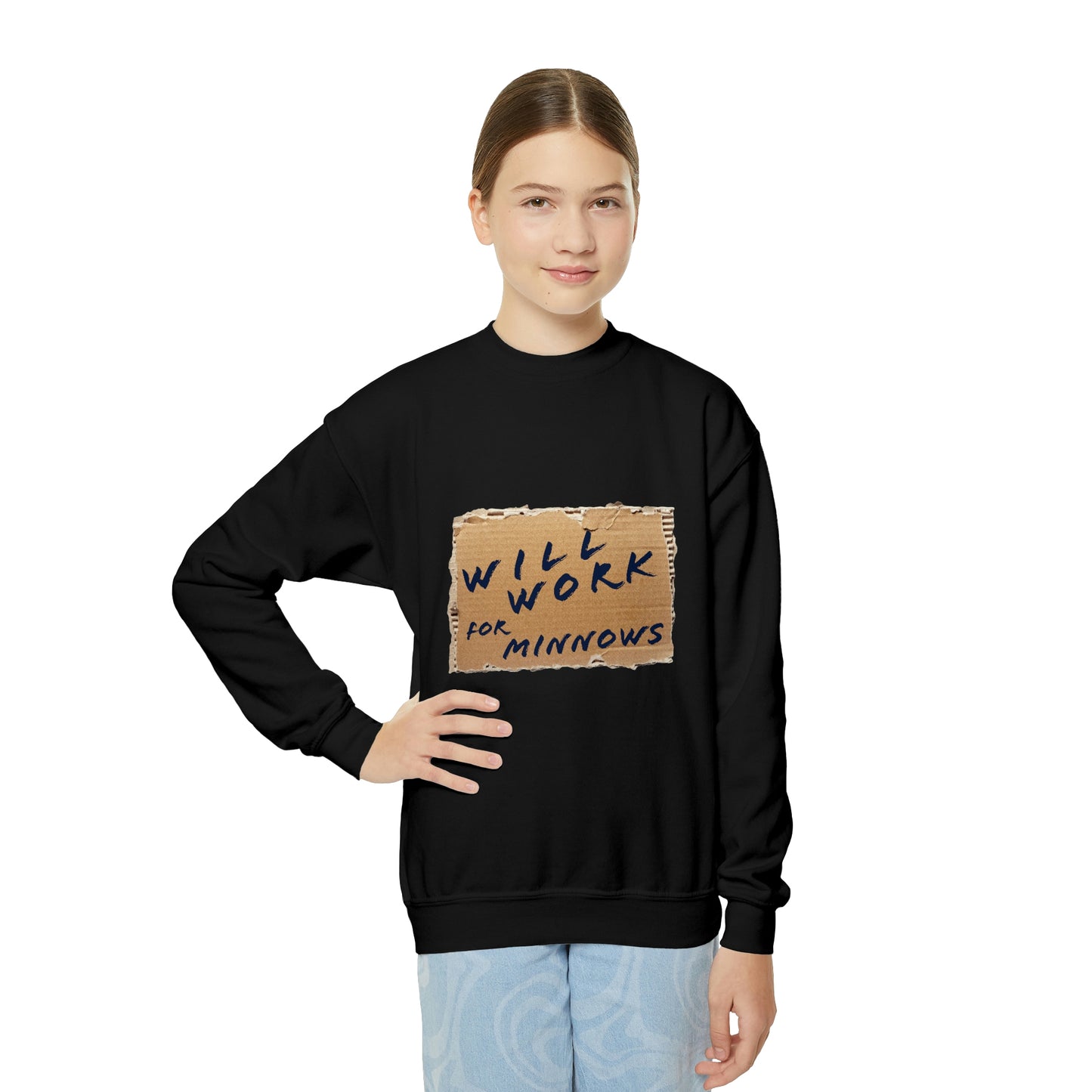Will Work For Minnows - Toddler & Youth  Sweatshirt