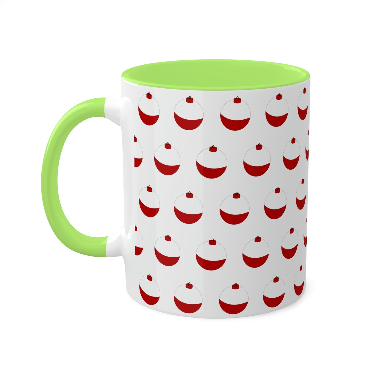 Traditional Red & White Bobber - Colorful Mugs, 11oz