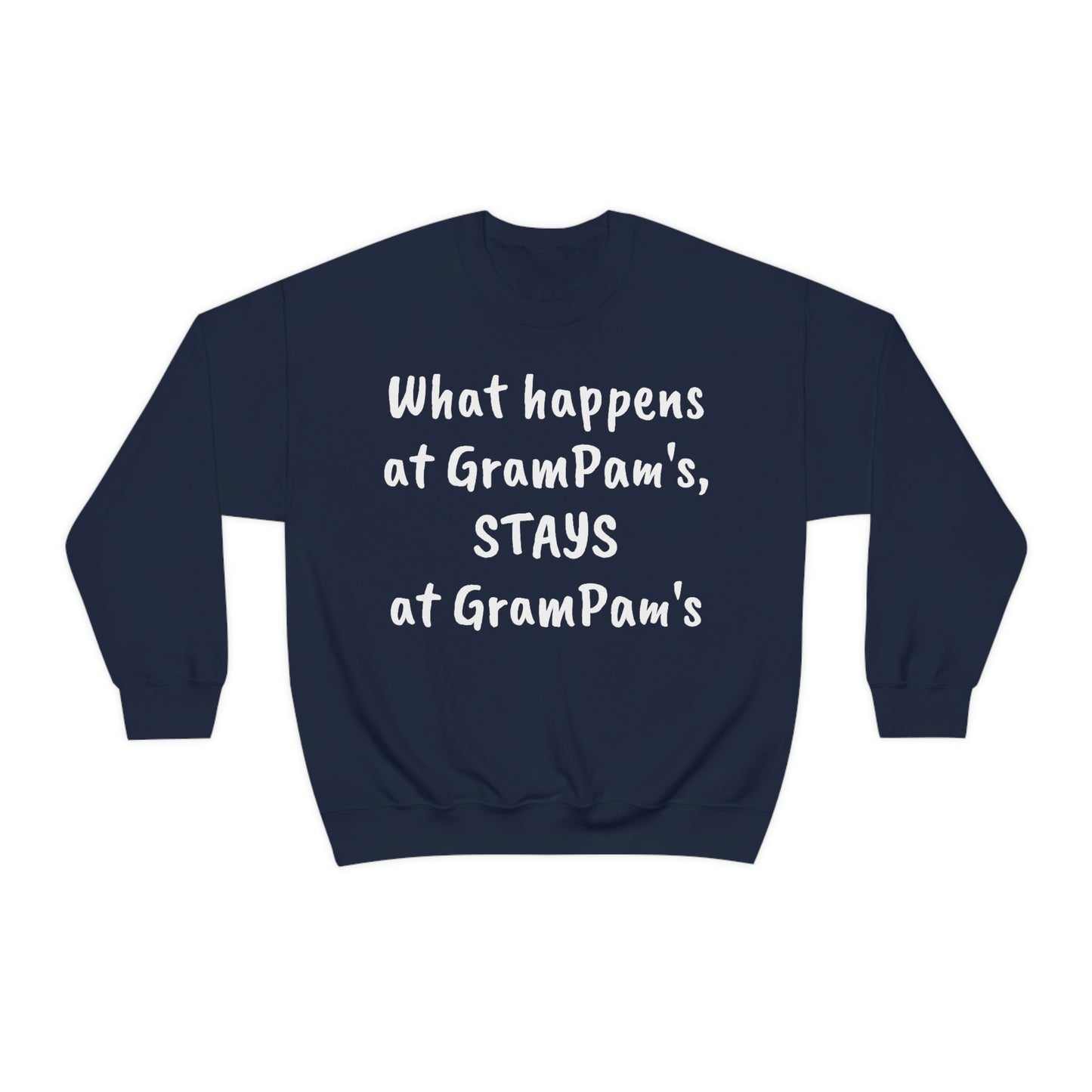 What happens at GramPam's, STAYS at GramPam's - Unisex Heavy Blend™ Crewneck Sweatshirt