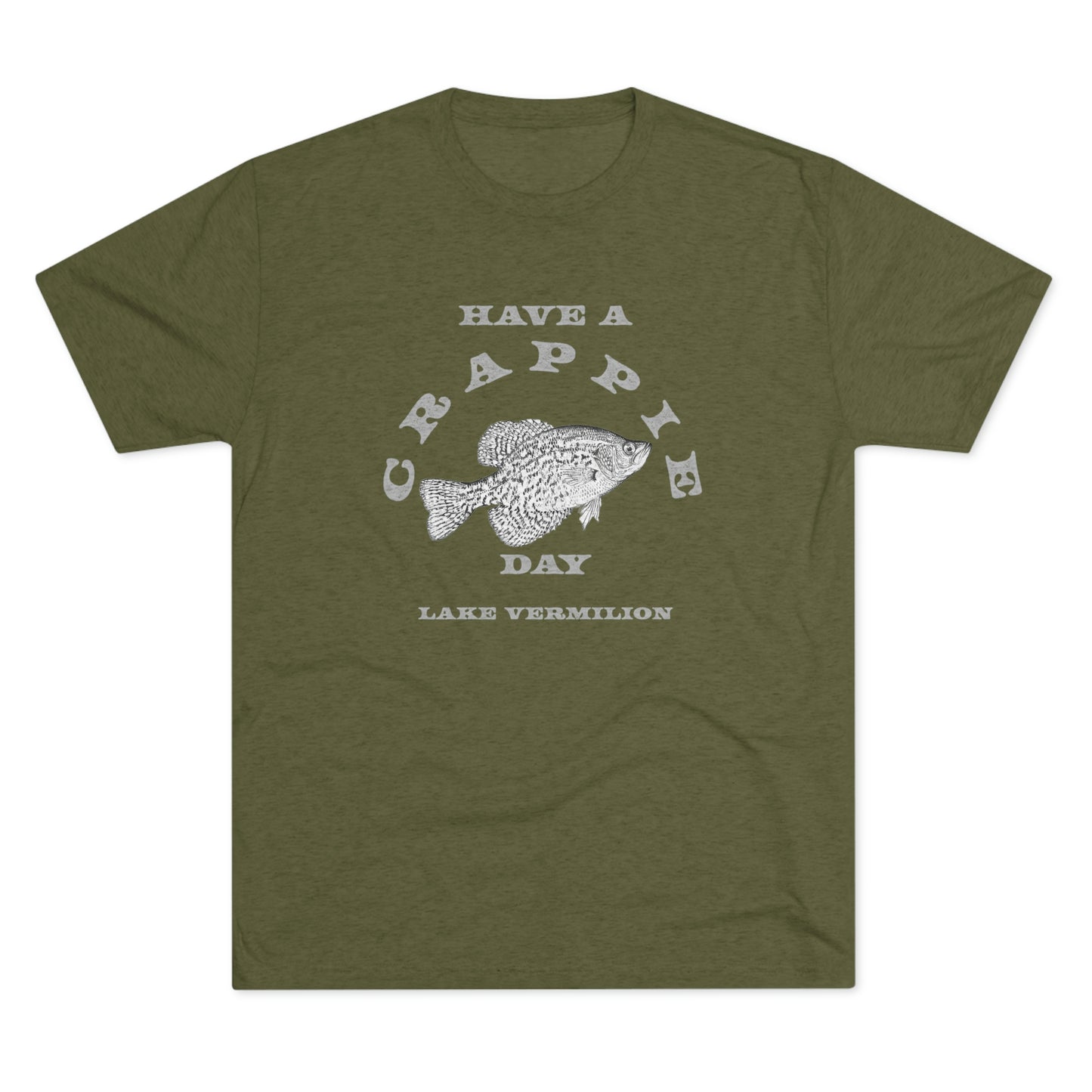 Crappie Day - Lake Vermilion - Light Graphic - Unisex Tri-Blend Crew Tee