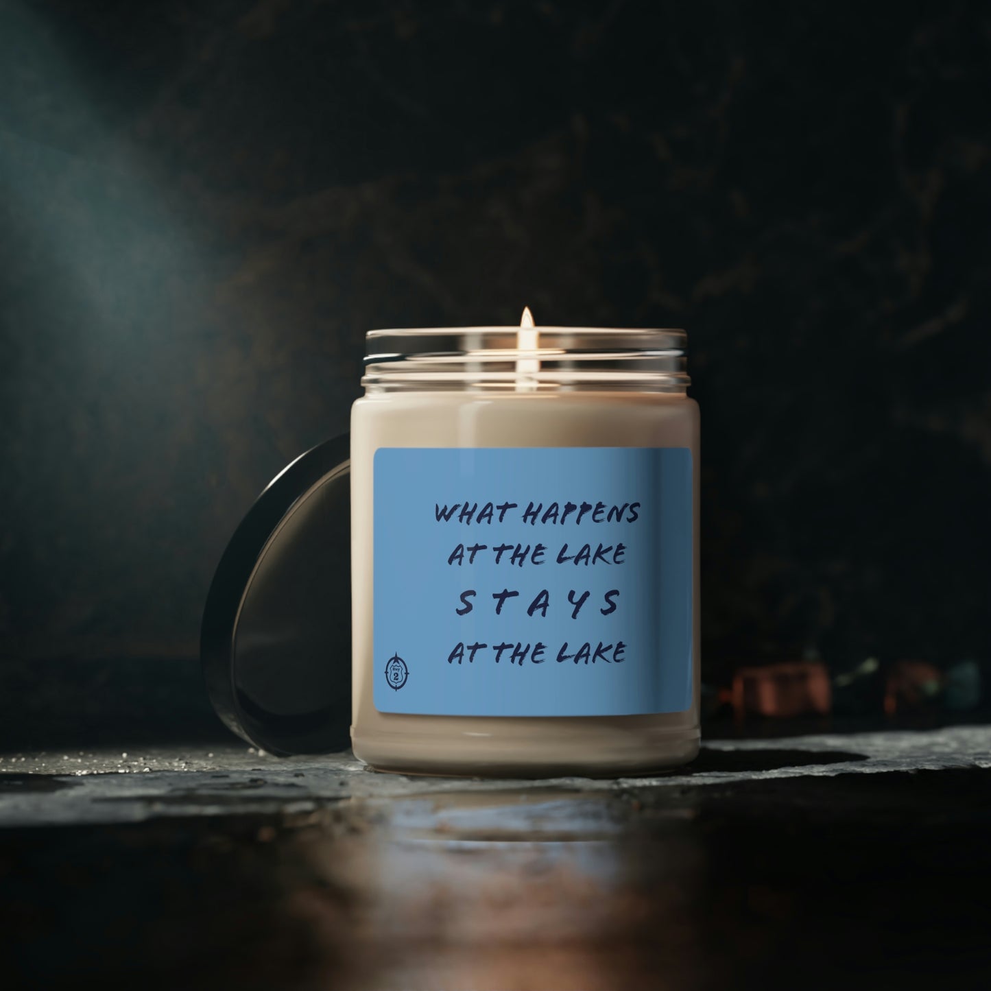 What Happens At The Lake  - Light Blue - Scented Soy Candle, 9oz