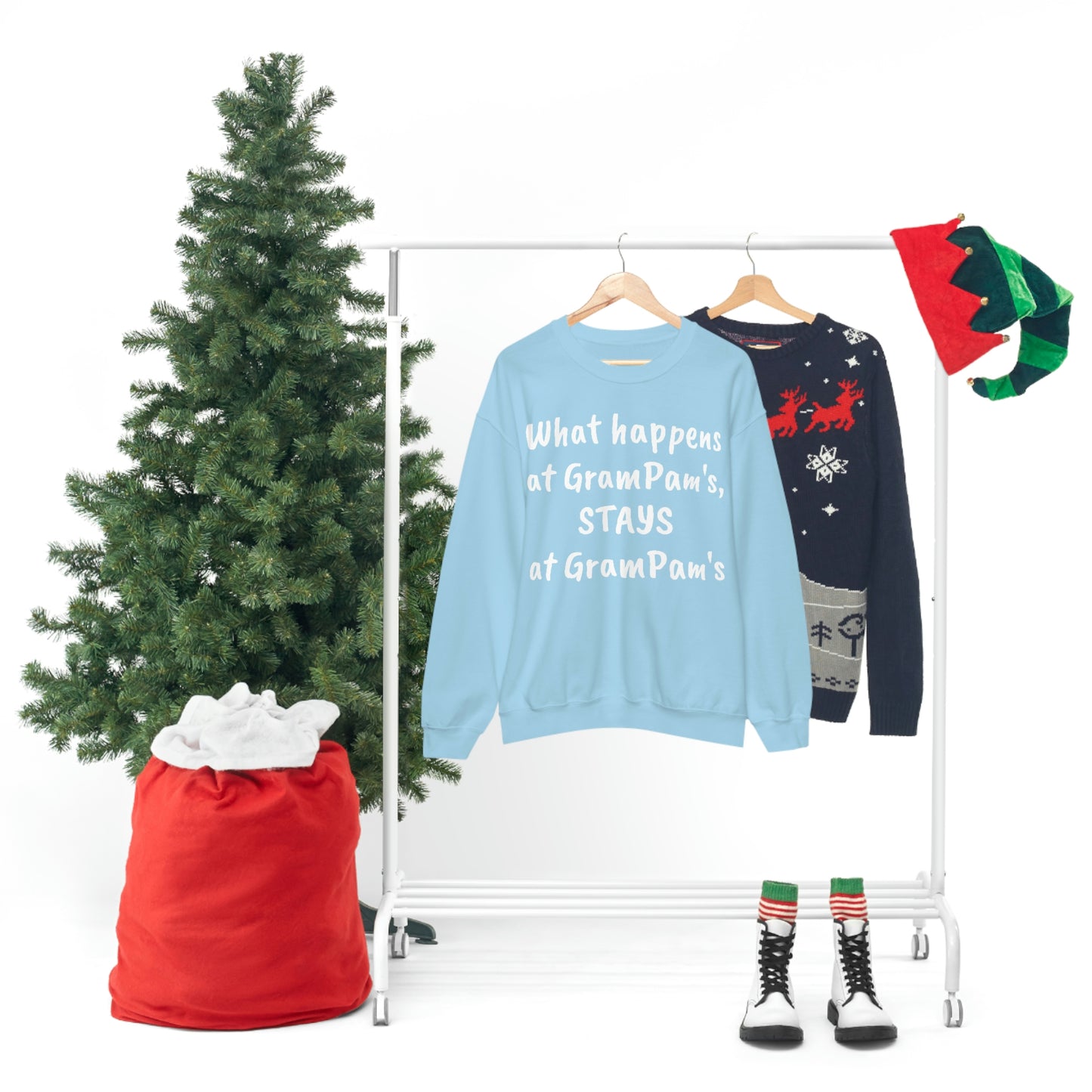 What happens at GramPam's, STAYS at GramPam's - Unisex Heavy Blend™ Crewneck Sweatshirt