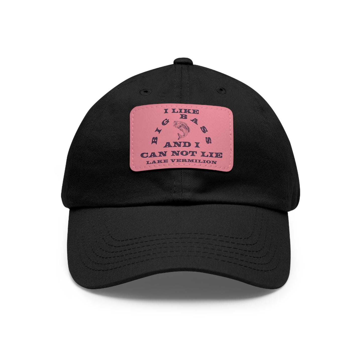 Big Bass - Lake Vermilion - Fishing Hat - Leather Patch