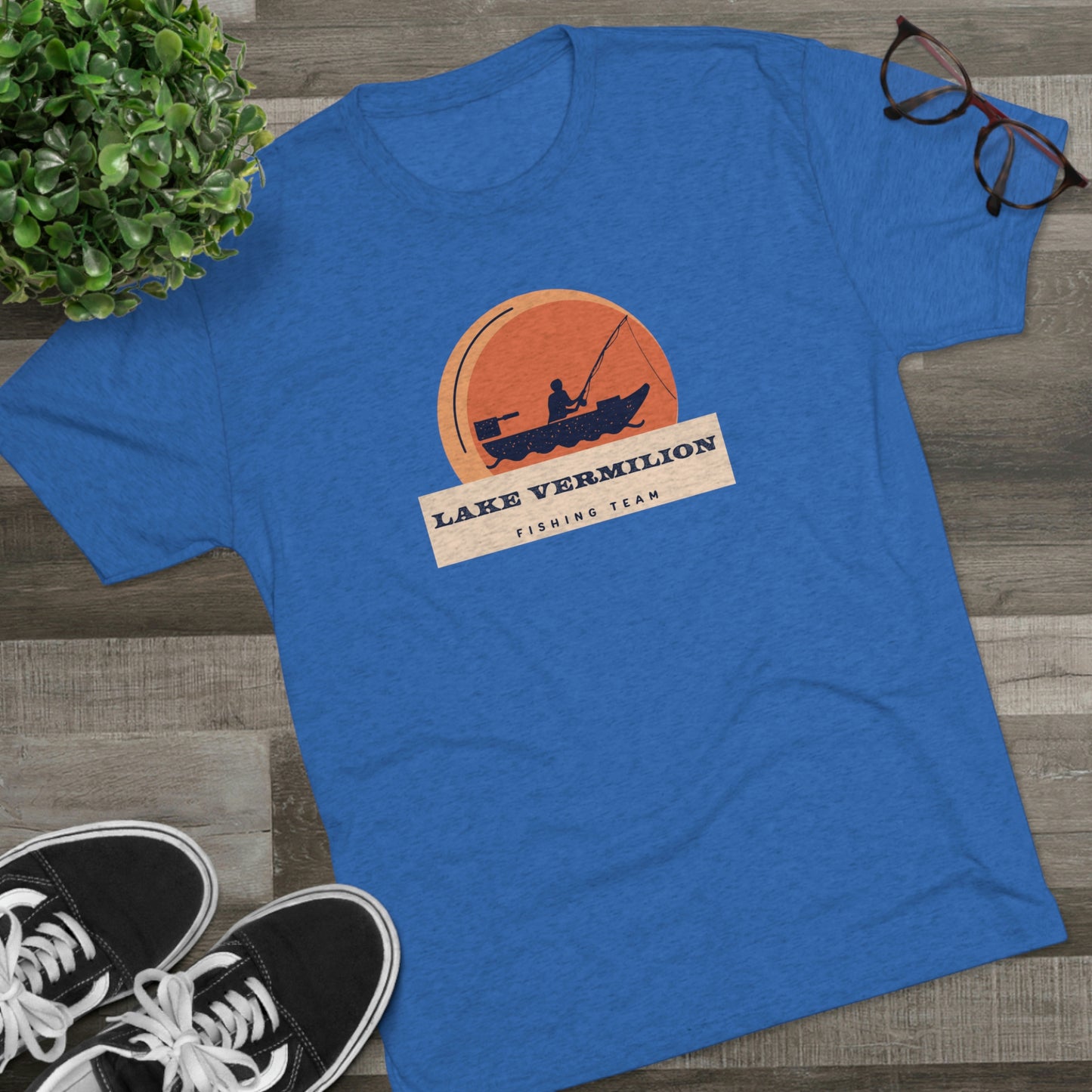 Fishin Team - Lake Vermilion - Unisex Tri-Blend Crew Tee