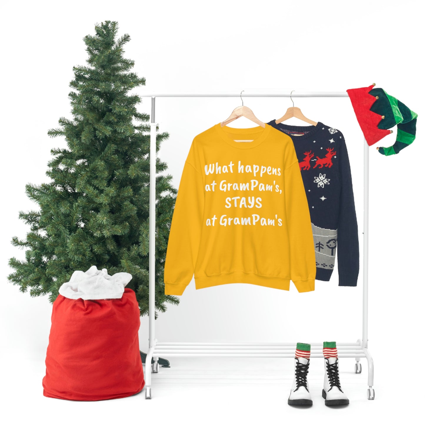 What happens at GramPam's, STAYS at GramPam's - Unisex Heavy Blend™ Crewneck Sweatshirt