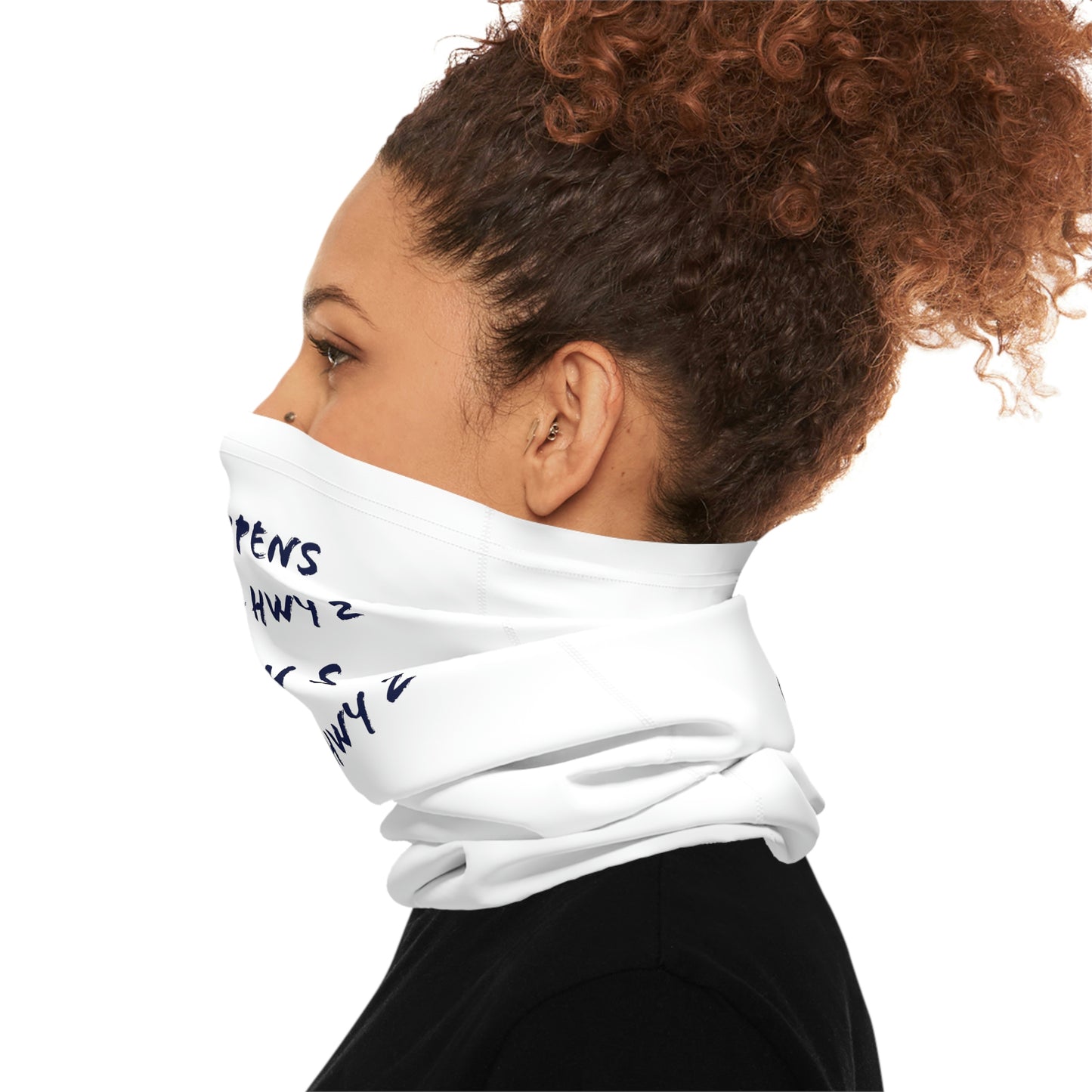 Summer Weather  - North of Hwy 2- Fishing / Boating Lightweight Neck Gaiter - White