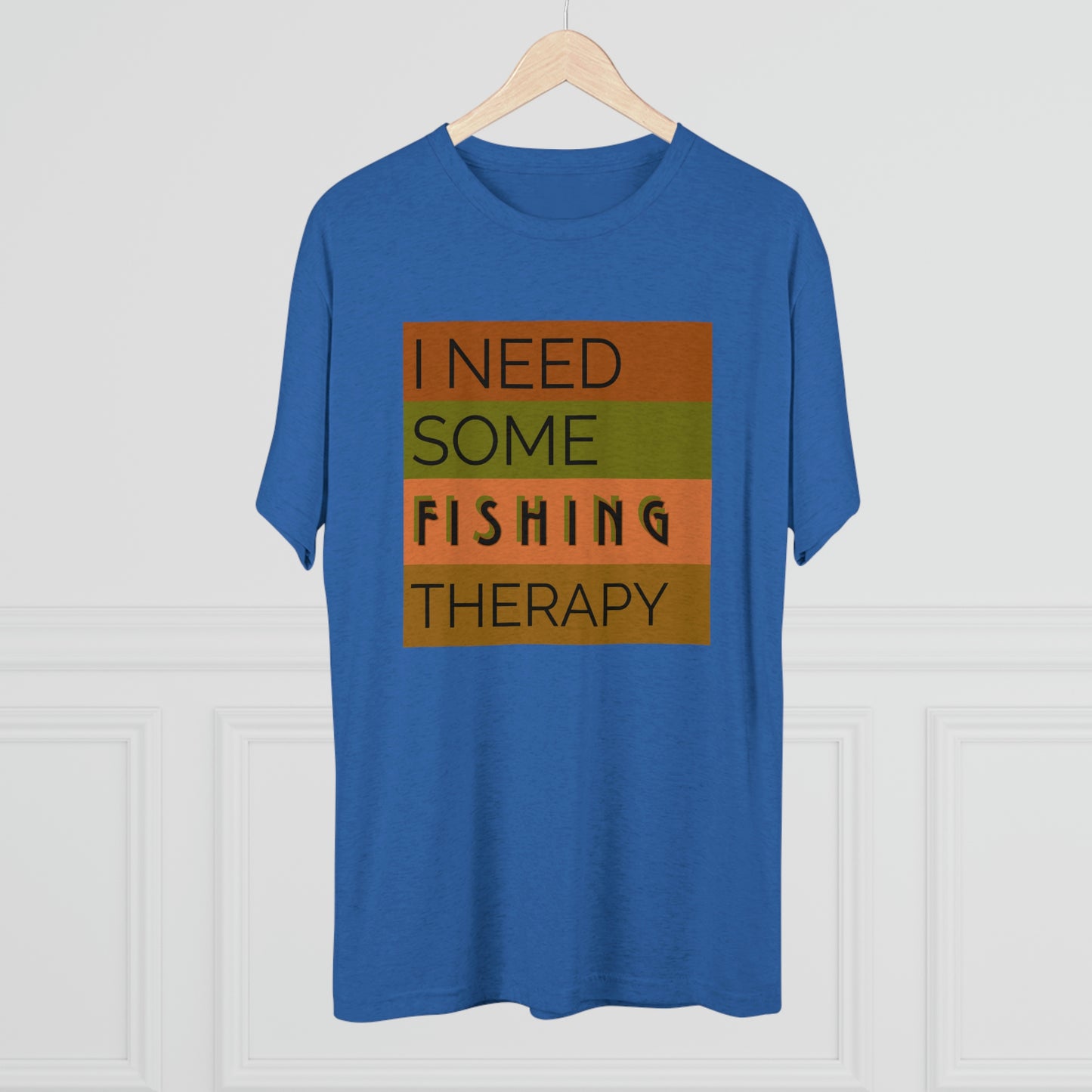 Fishing Therapy -  Unisex Tri-Blend Crew Tee