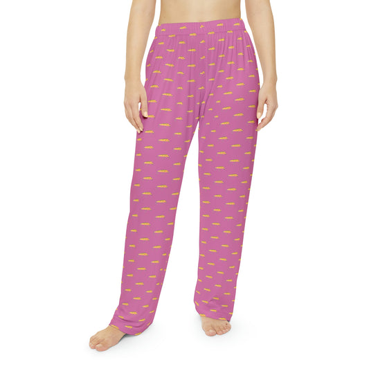Vintage Bait - Fishing Theme -  Bait - Women's Pajama Pants - Pink
