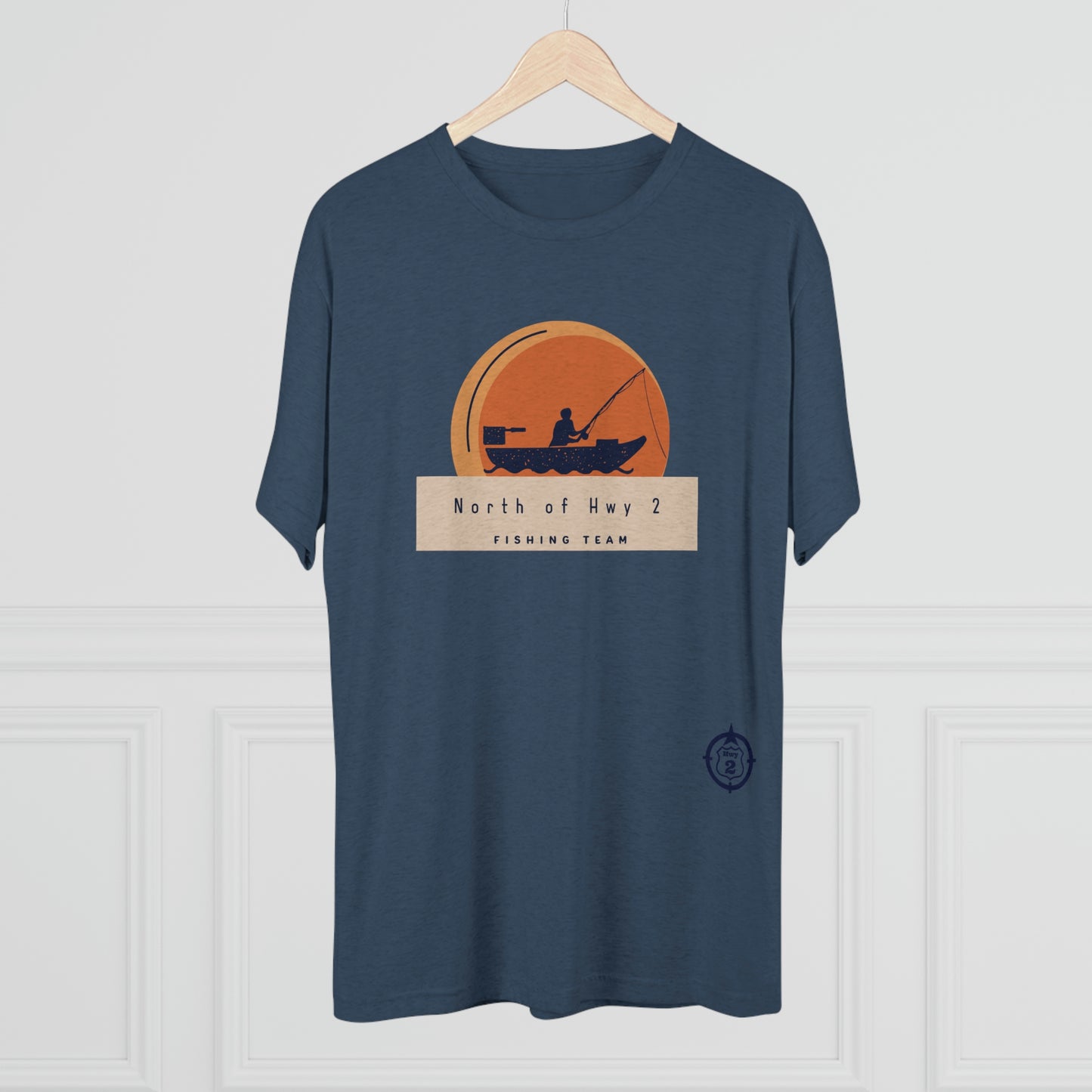 North of Hwy 2 - Sunset Graphic - Unisex Tri-Blend Crew Tee