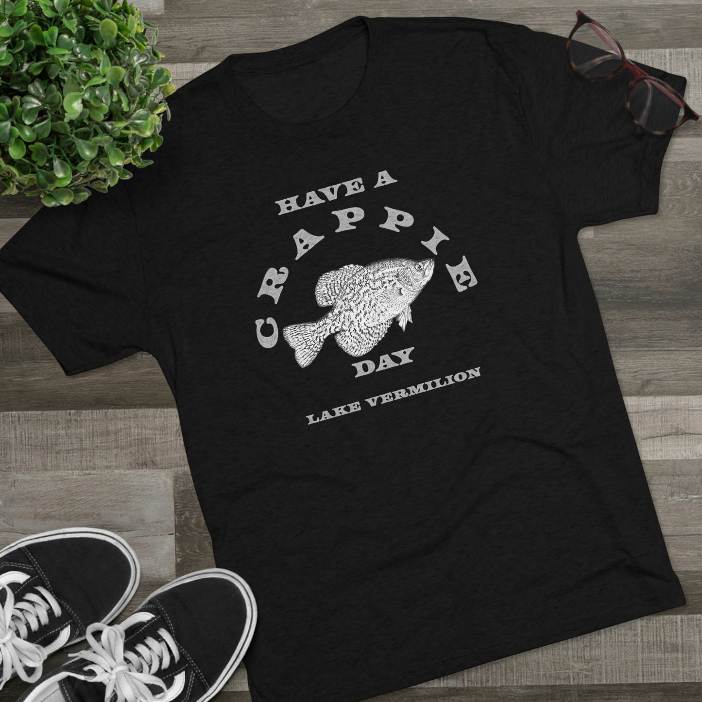 Crappie Day - Lake Vermilion - Light Graphic - Unisex Tri-Blend Crew Tee