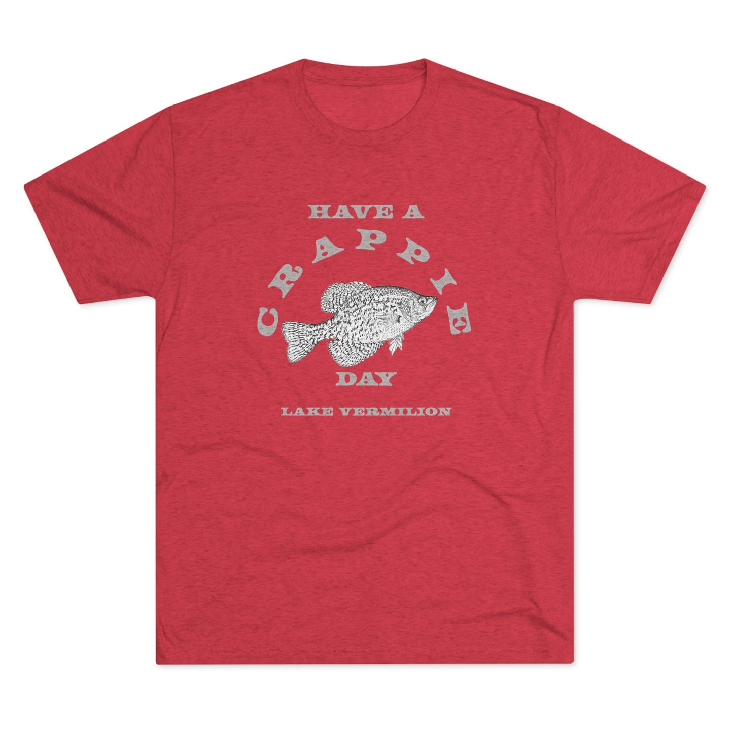 Crappie Day - Lake Vermilion - Light Graphic - Unisex Tri-Blend Crew Tee