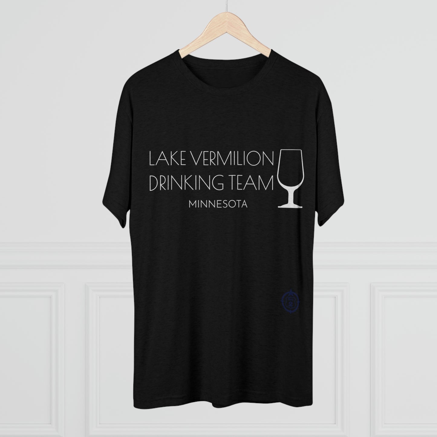 Lake Vermilion - Drinking Team - White Graphic - Unisex Tri-Blend Crew Tee