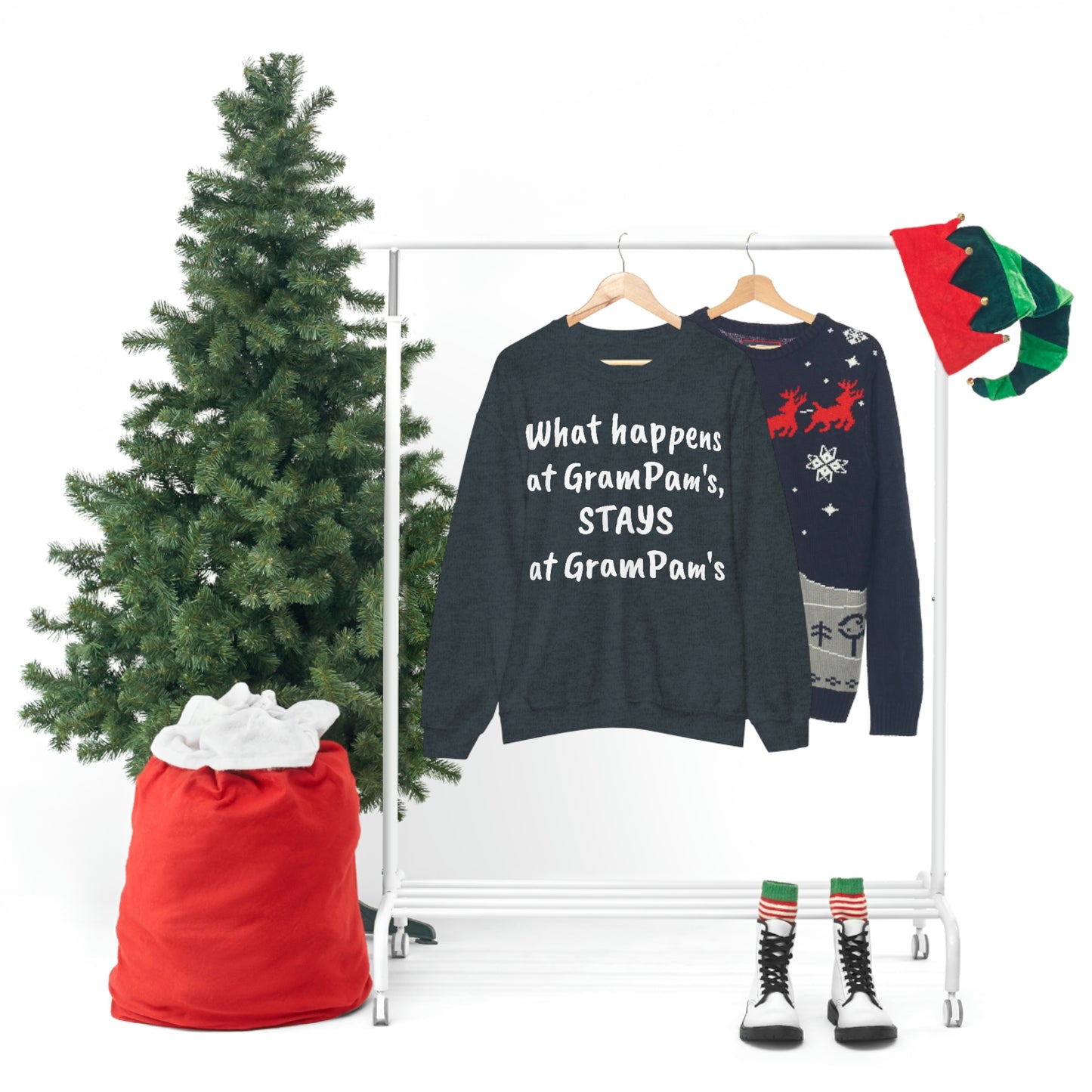 What happens at GramPam's, STAYS at GramPam's - Unisex Heavy Blend™ Crewneck Sweatshirt