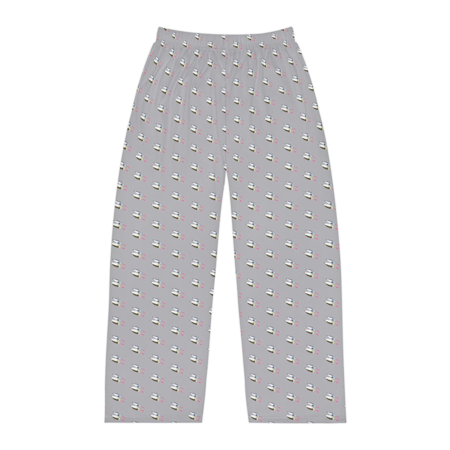 Fishing Lure - Fishing Theme - Bait - Men's Pajama Pants - Light Grey
