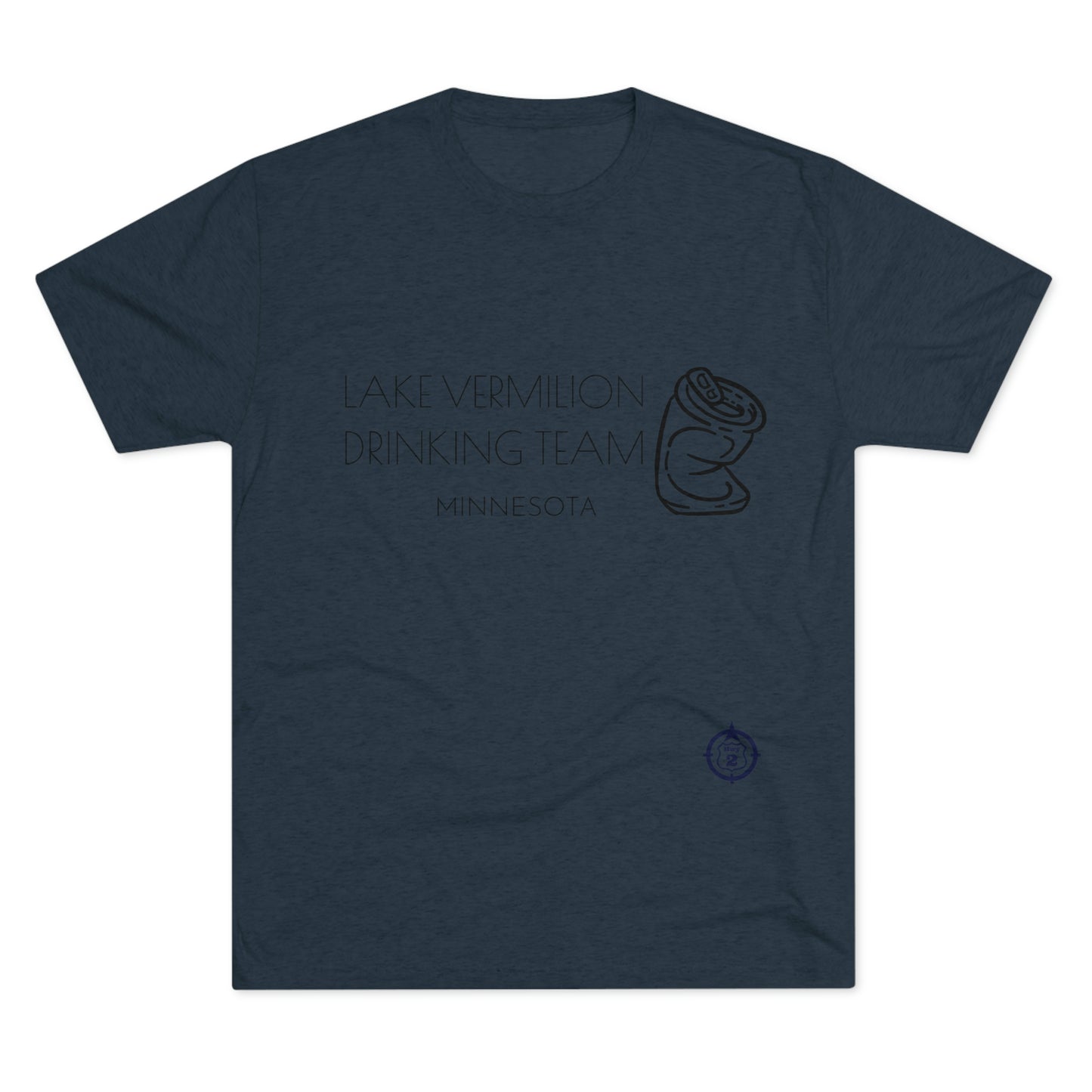 Lake Vermilion - Drinking Team - Crushed Can - Dark Graphic - Unisex Tri-Blend Crew Tee