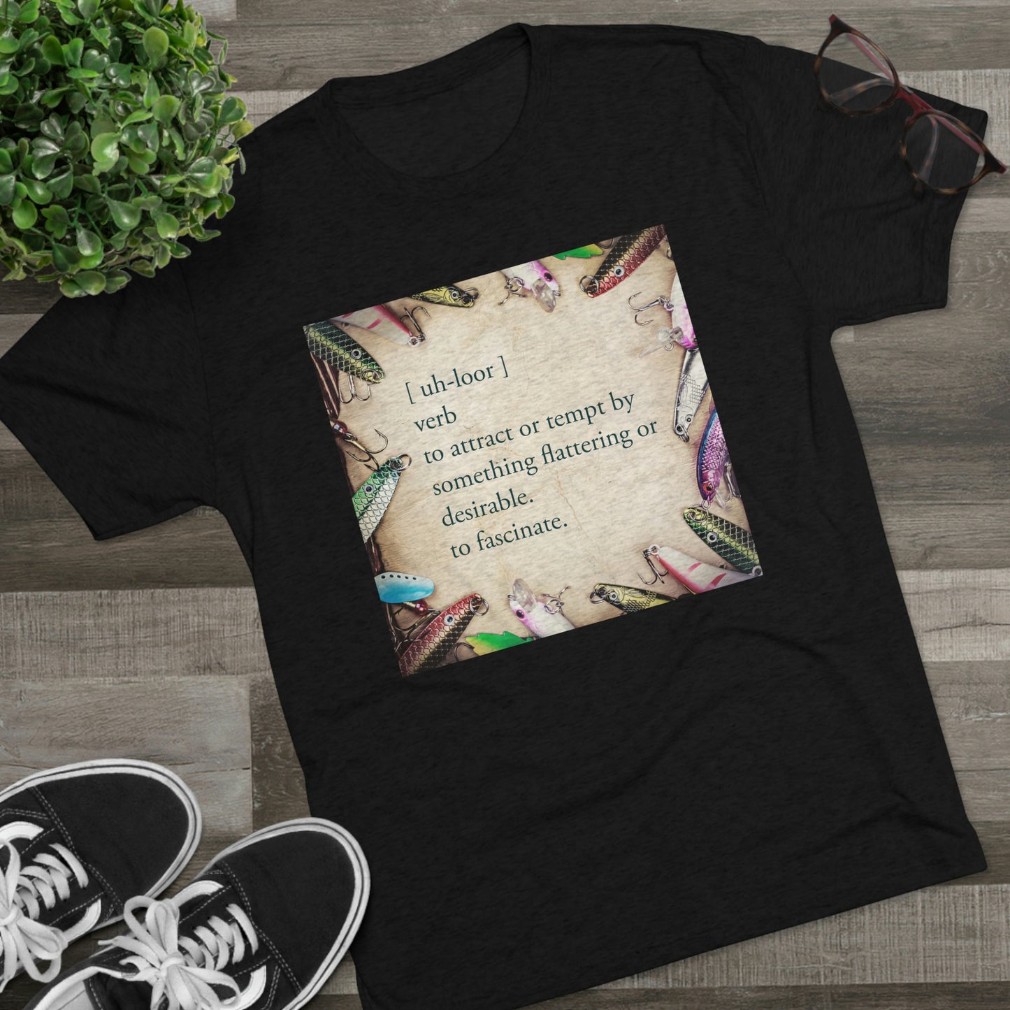 Allure - Bait - Fishing - Unisex Tri-Blend Crew Tee