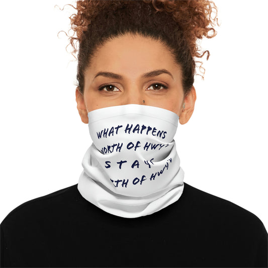 Summer Weather  - North of Hwy 2- Fishing / Boating Lightweight Neck Gaiter - White