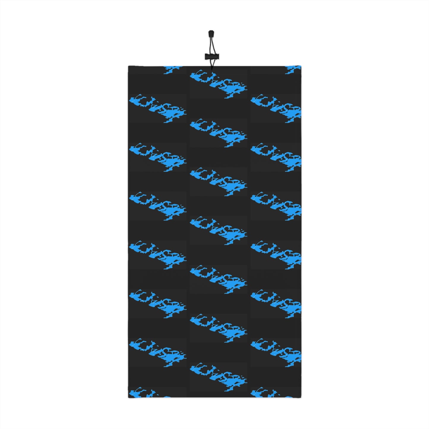Cool Weather  - Lake Vermilion - MN - Pattern - Fishing / Snowmobiling Winter Neck Gaiter With Drawstring - Black
