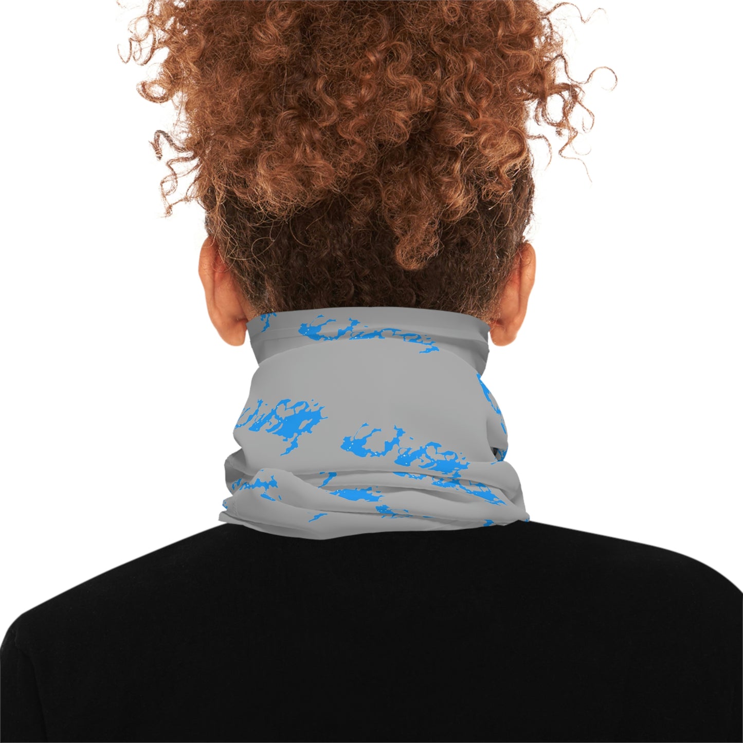 Summer Weather  - Lake Vermilion - MN - Pattern - Fishing / Boating Lightweight Neck Gaiter - Grey