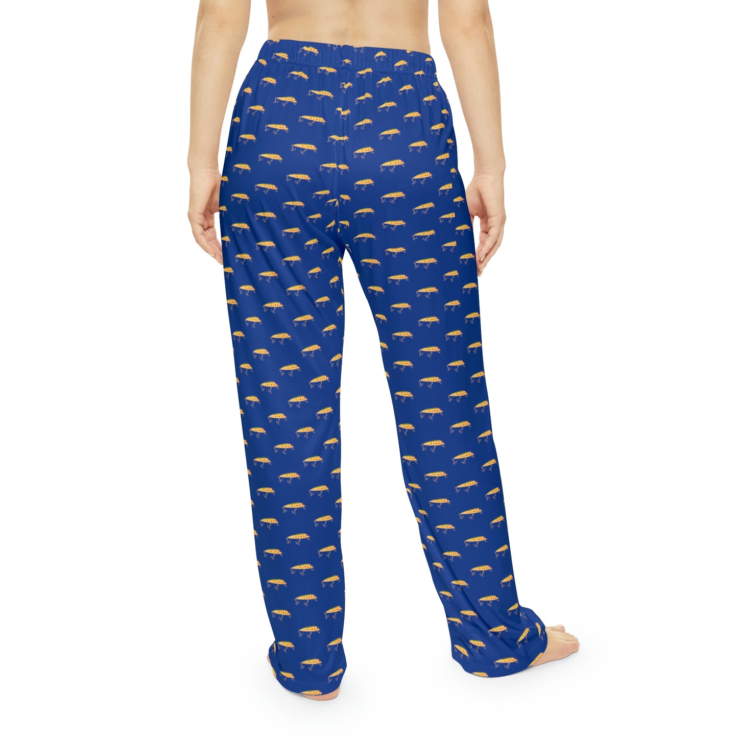 Vintage Bait - Fishing Theme -  Bait - Women's Pajama Pants - Dark Blue