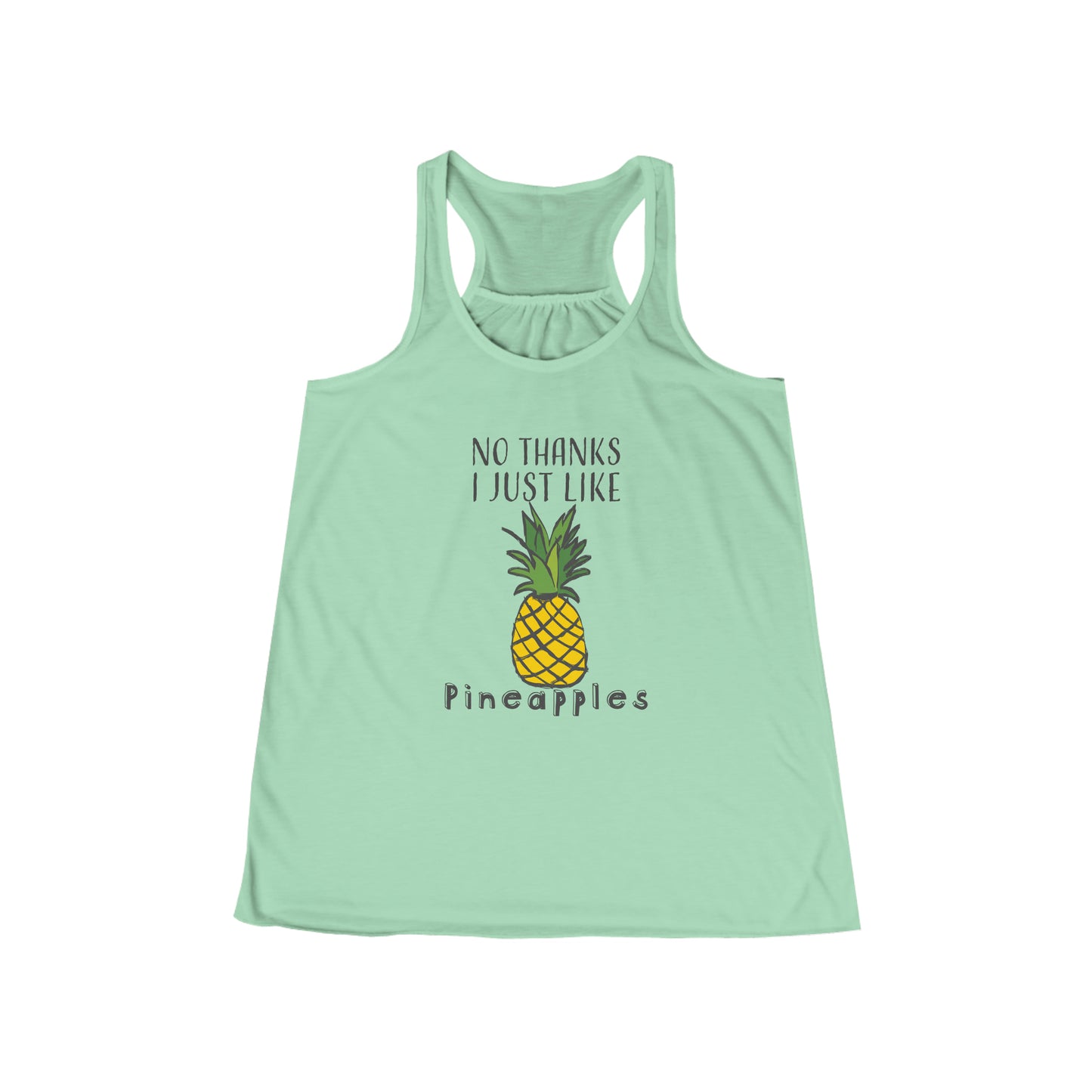 Pineapple Funny Shirt - Women's Flowy Racerback Tank