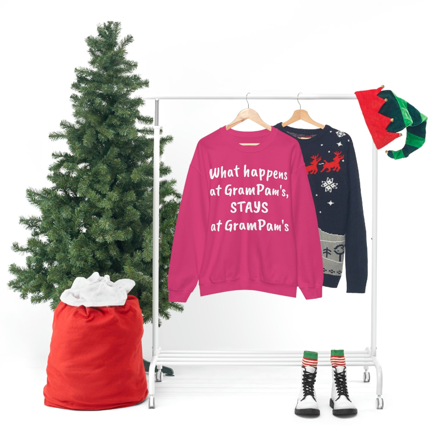 What happens at GramPam's, STAYS at GramPam's - Unisex Heavy Blend™ Crewneck Sweatshirt
