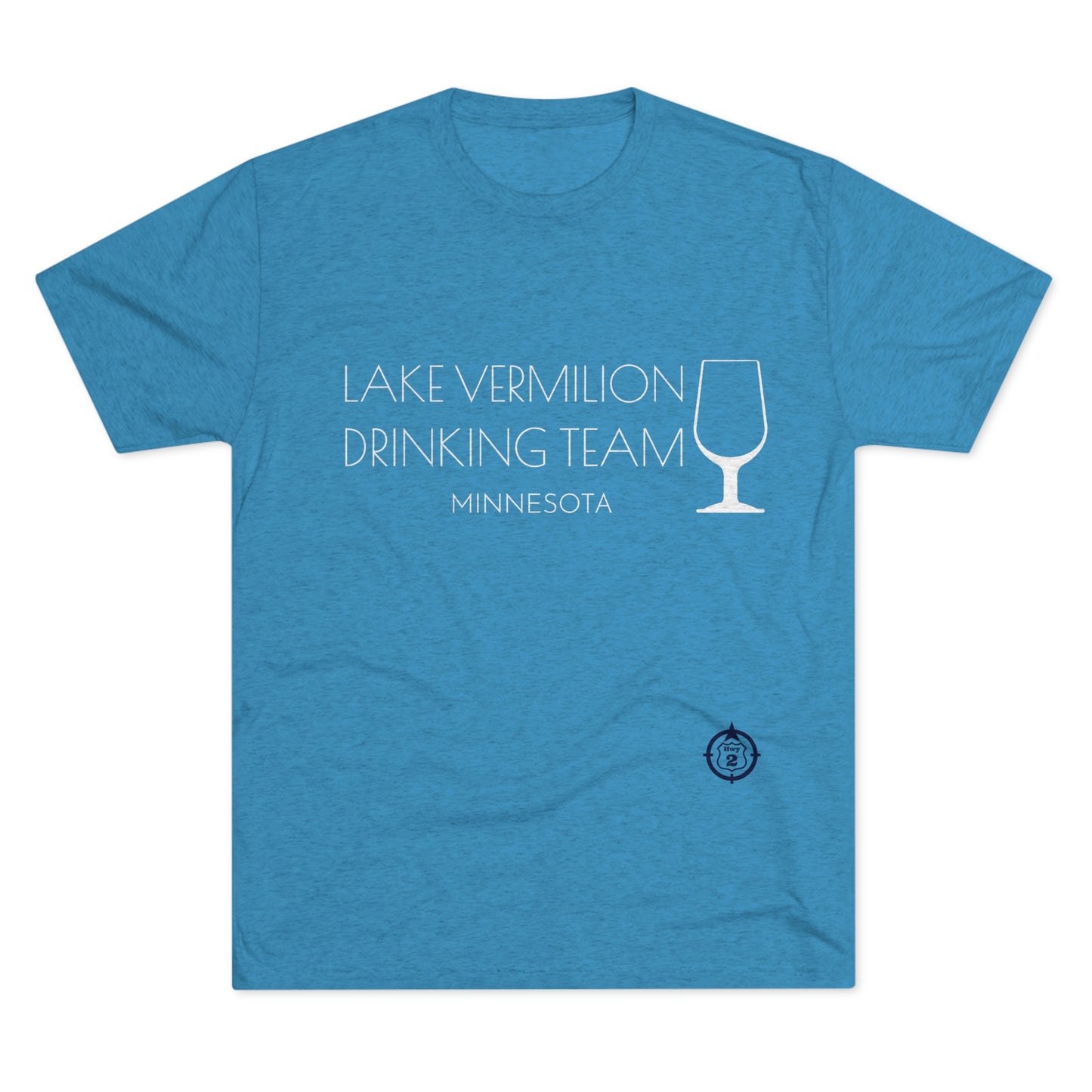 Lake Vermilion - Drinking Team - White Graphic - Unisex Tri-Blend Crew Tee