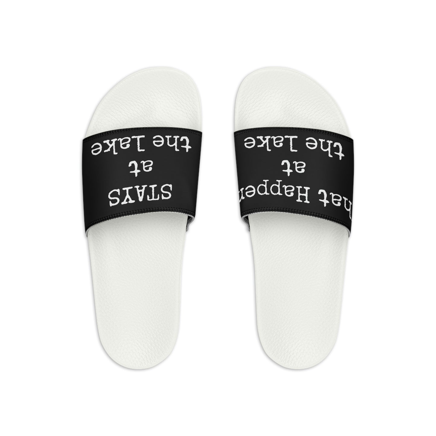 What Happens At The Lake - Black - Men's Slide Sandals