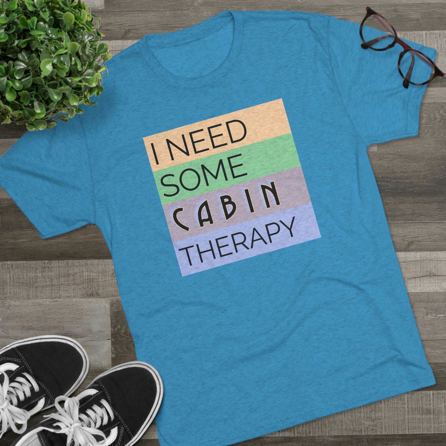 Cabin Therapy -  Unisex Tri-Blend Crew Tee