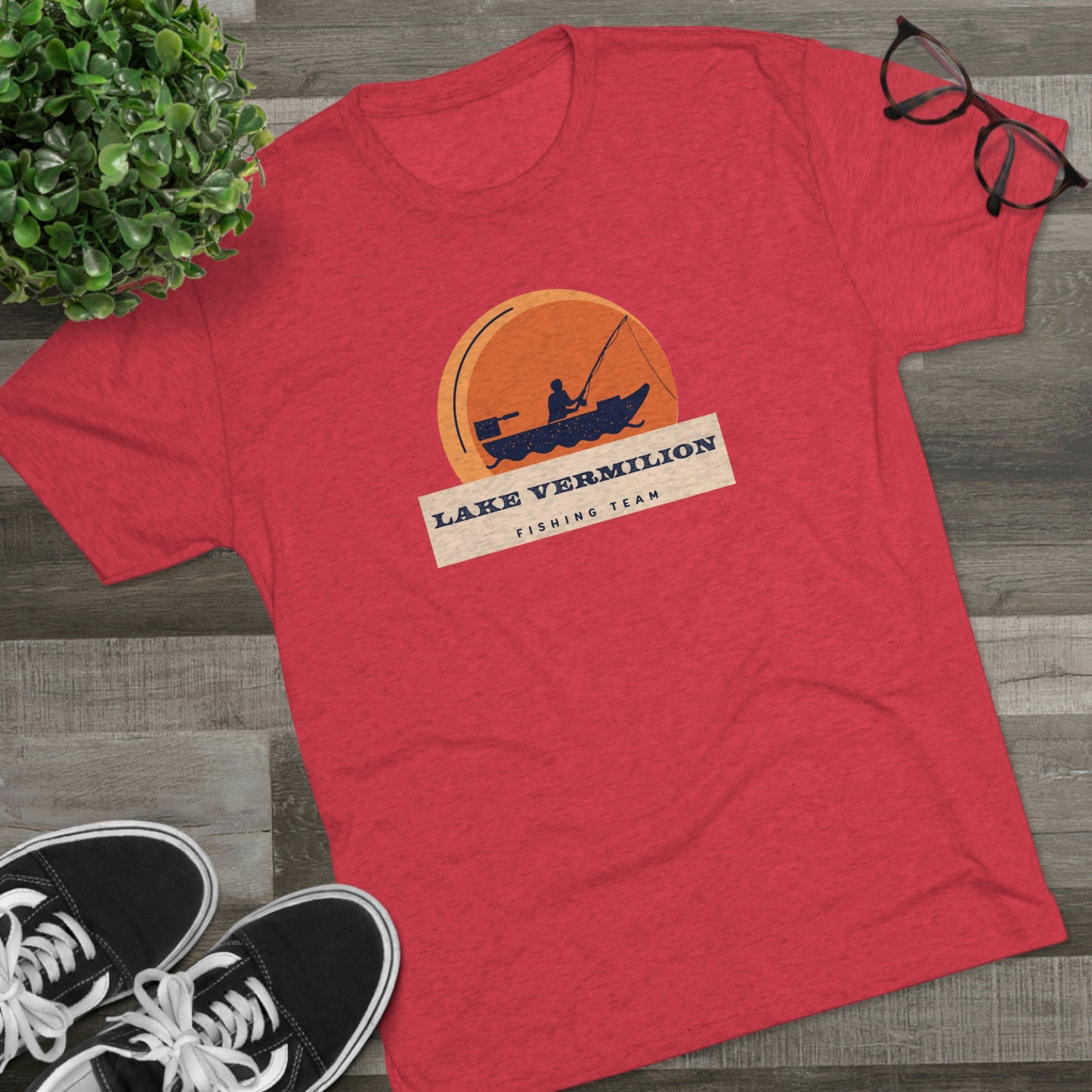 Fishin Team - Lake Vermilion - Unisex Tri-Blend Crew Tee