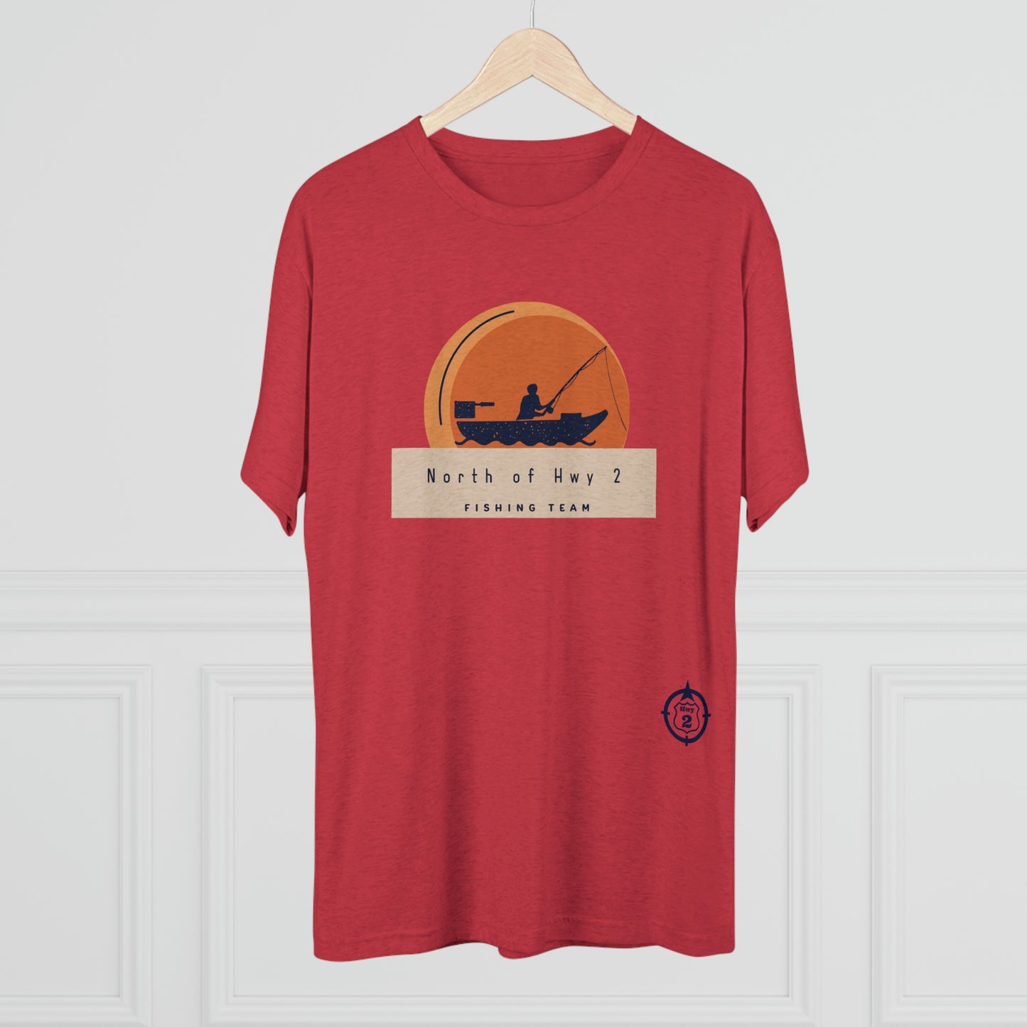 North of Hwy 2 - Sunset Graphic - Unisex Tri-Blend Crew Tee