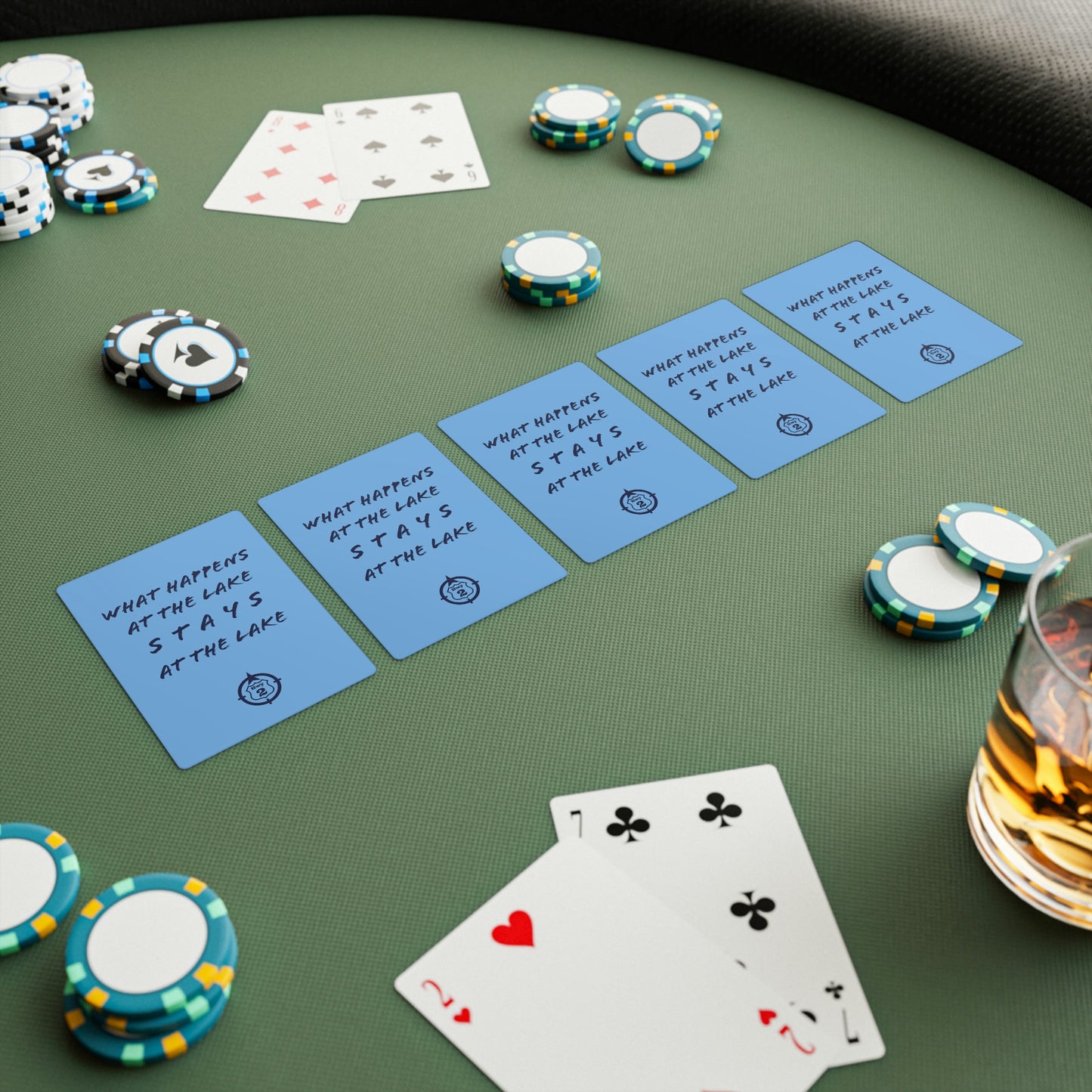 What Happens At The Lake - Poker Cards