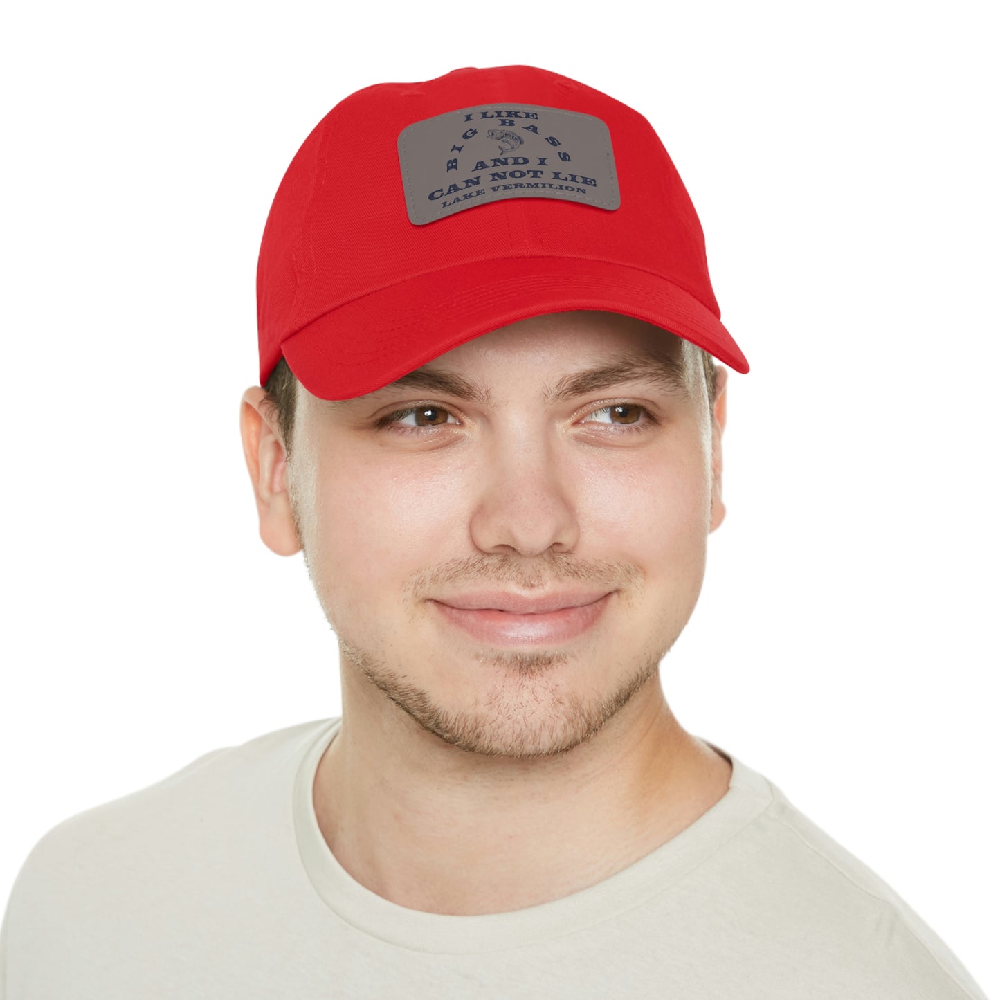 Big Bass - Lake Vermilion - Fishing Hat - Leather Patch