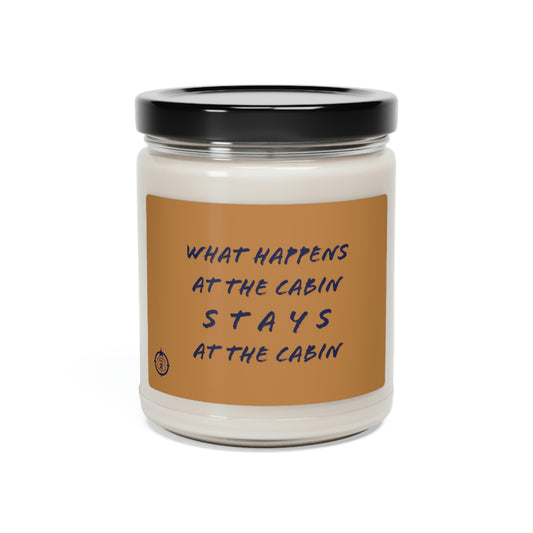 What Happens At The Cabin - Tan/Brown - Scented Soy Candle, 9oz