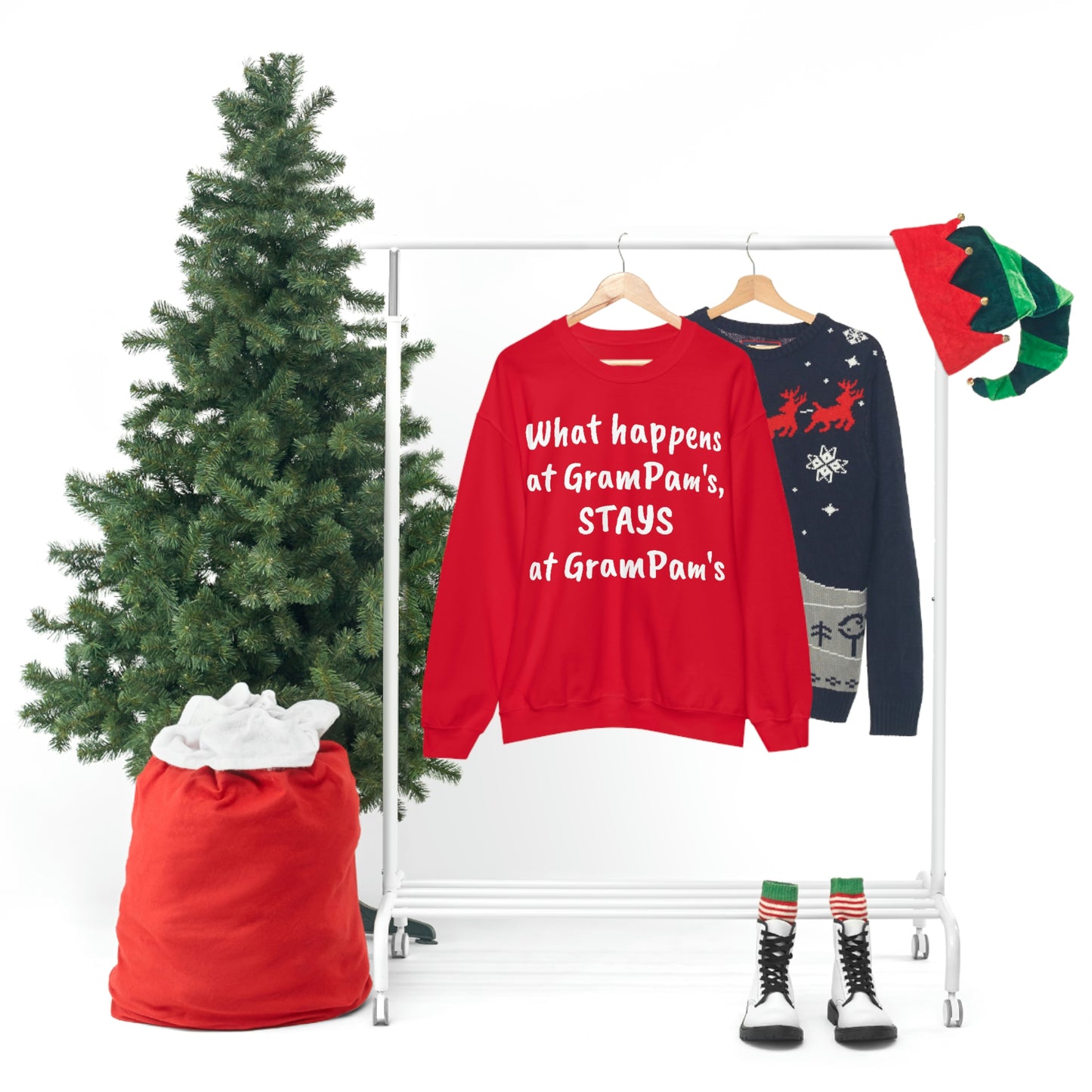 What happens at GramPam's, STAYS at GramPam's - Unisex Heavy Blend™ Crewneck Sweatshirt