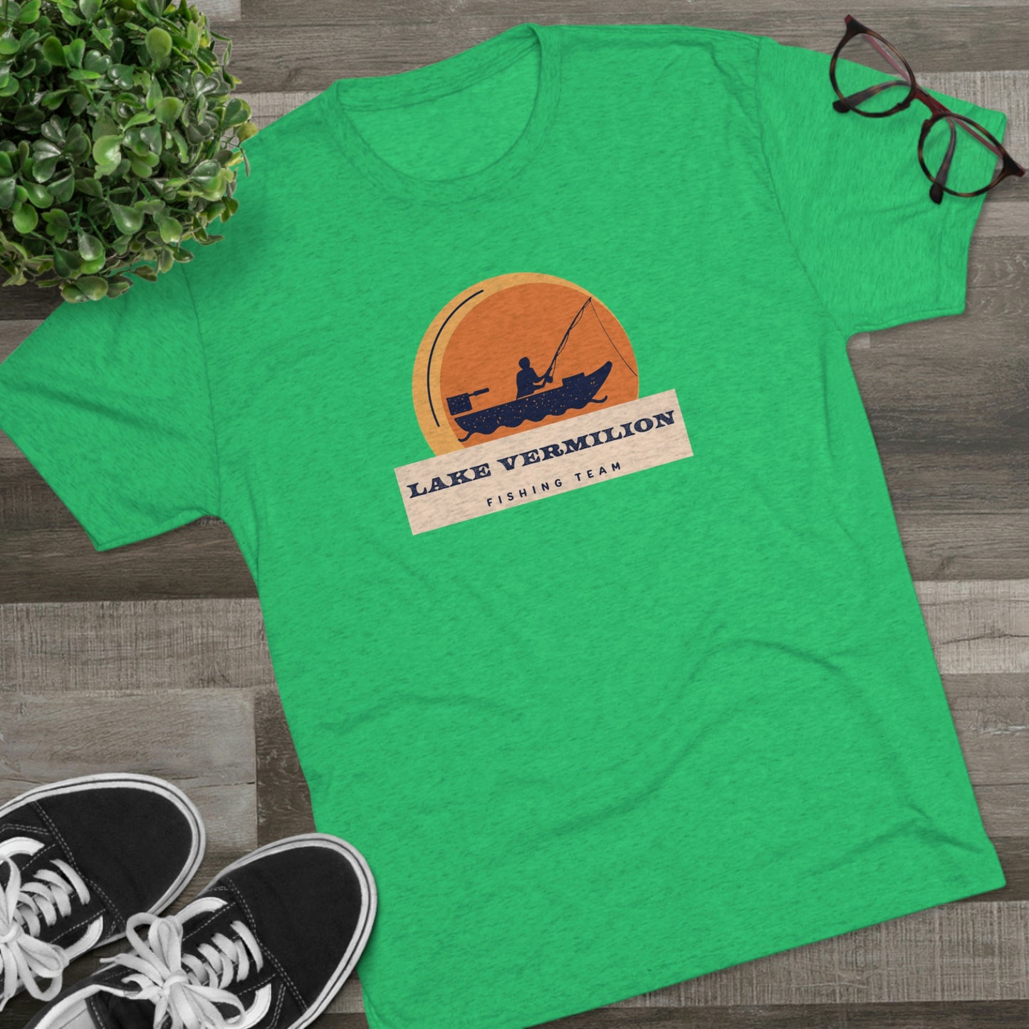 Fishin Team - Lake Vermilion - Unisex Tri-Blend Crew Tee