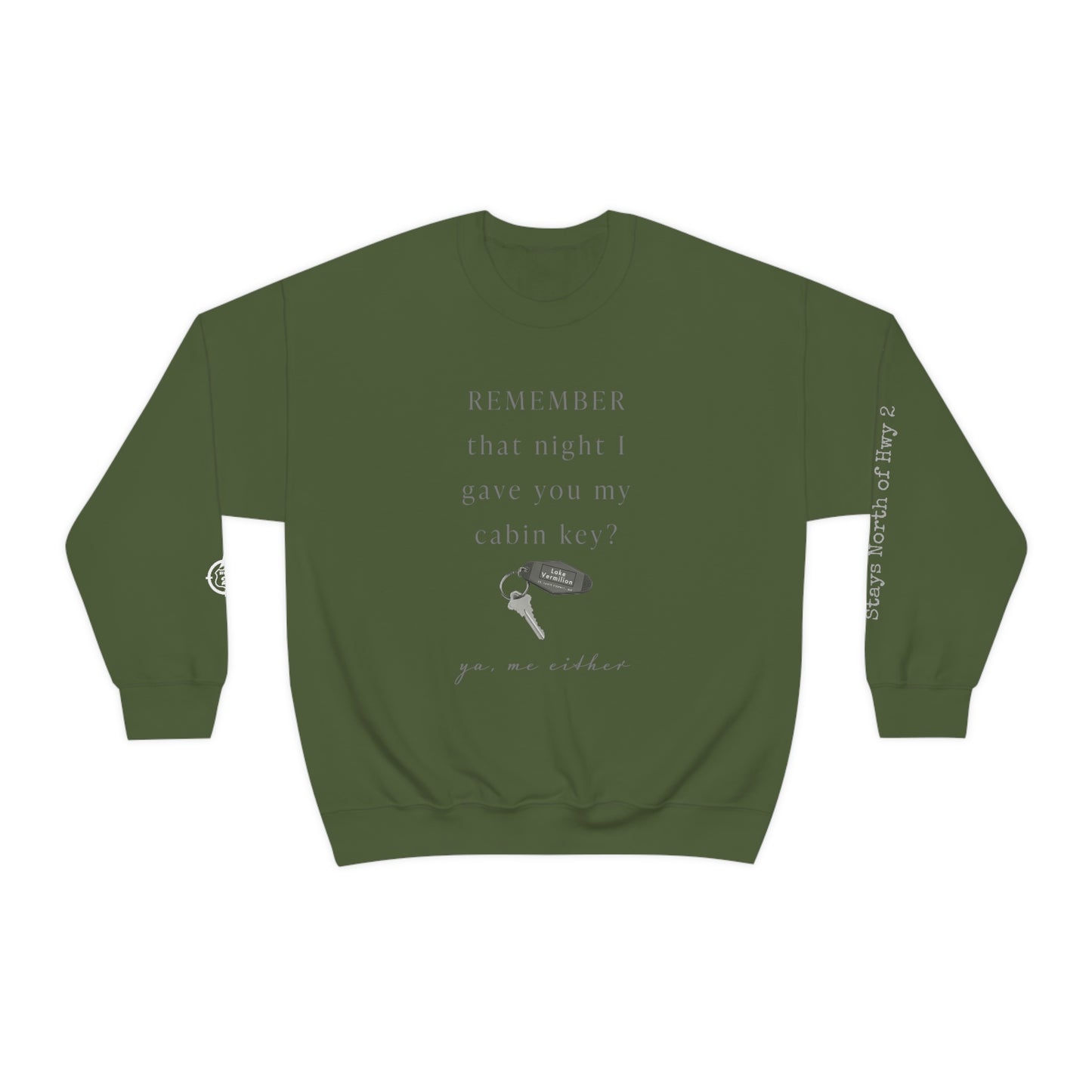Remember That Night - Cabin Key - Lake Vermilion - North of Hwy 2 - Unisex Heavy Blend™ Crewneck Sweatshirt
