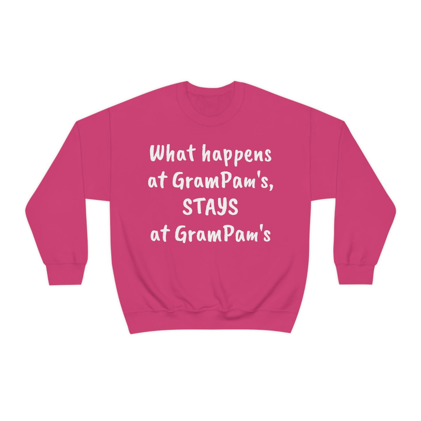 What happens at GramPam's, STAYS at GramPam's - Unisex Heavy Blend™ Crewneck Sweatshirt