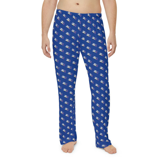 Fishing Lure - Fishing Theme - Bait - Men's Pajama Pants - Dark Blue