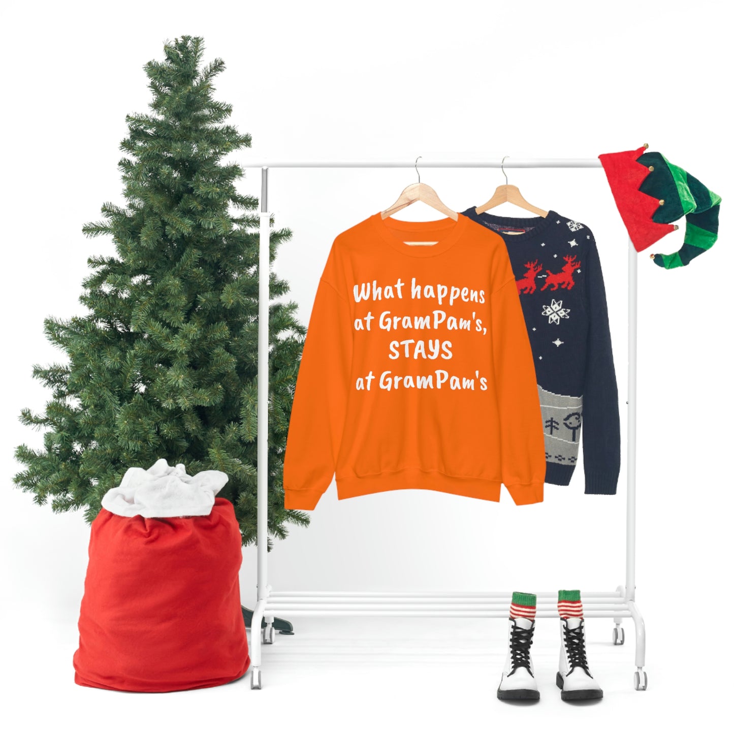 What happens at GramPam's, STAYS at GramPam's - Unisex Heavy Blend™ Crewneck Sweatshirt