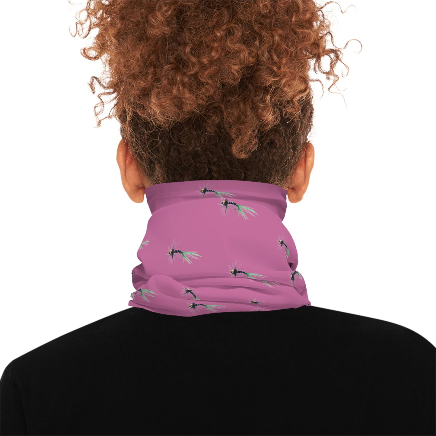 Summer Weather  - Fishing Lure - Fly - Pattern - Fishing / Boating Lightweight Neck Gaiter - Pink
